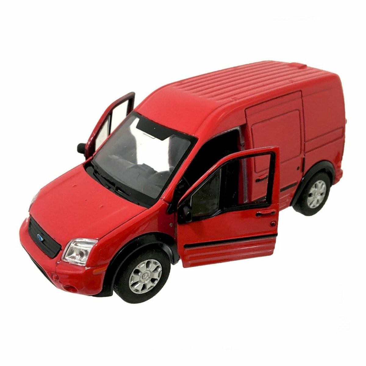 Welly 1:32 Ford Transit Connect Çek Bırak Model Araba | Açılabilir Kapılı, 12 cm Boyutunda Die-Cast Metal Ticari Araç