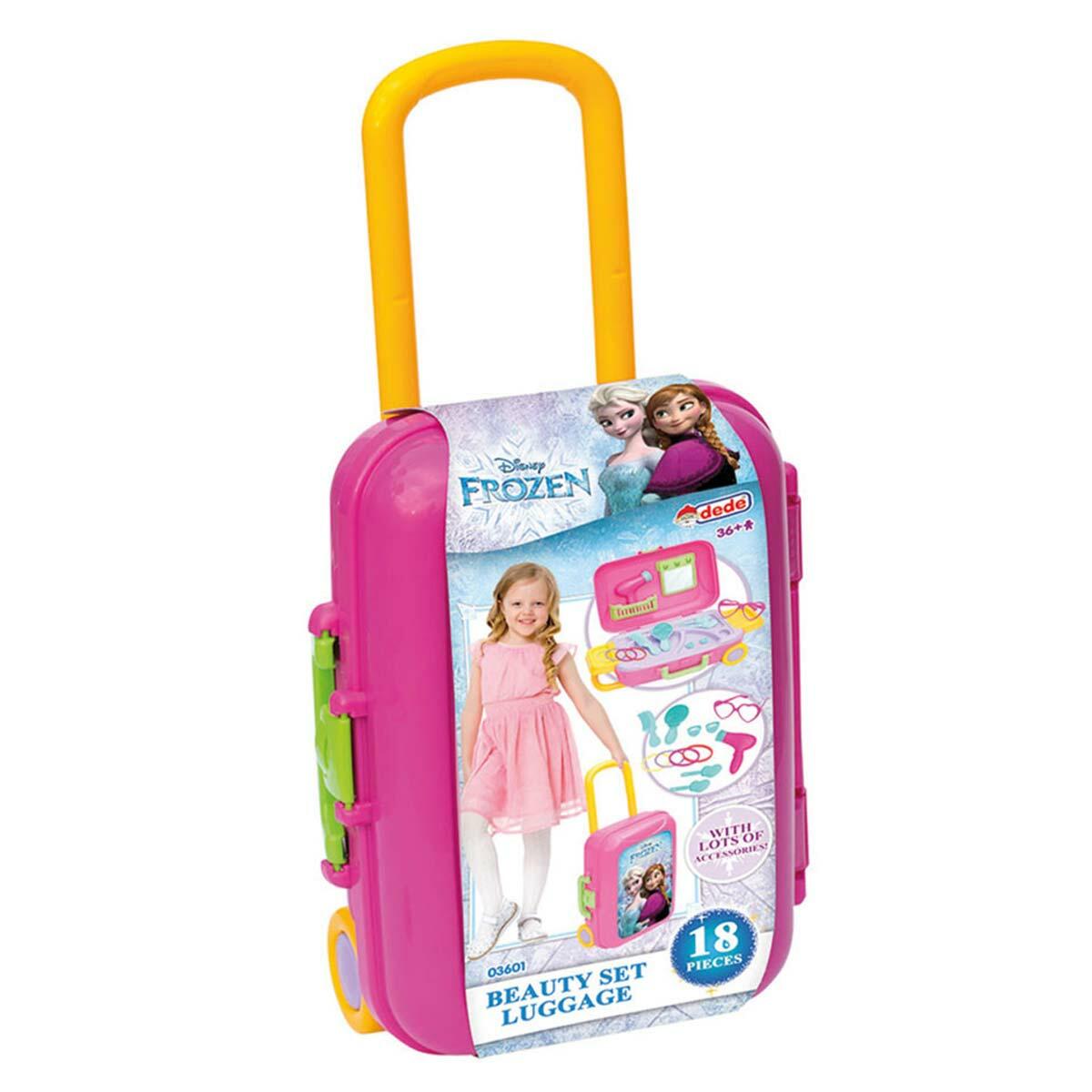 Frozen Güzellik Set Bavulum | 18 Parça Aksesuarlı Makyaj Ve Saç Seti | Taşınabilir Frozen Güzellik Çantası