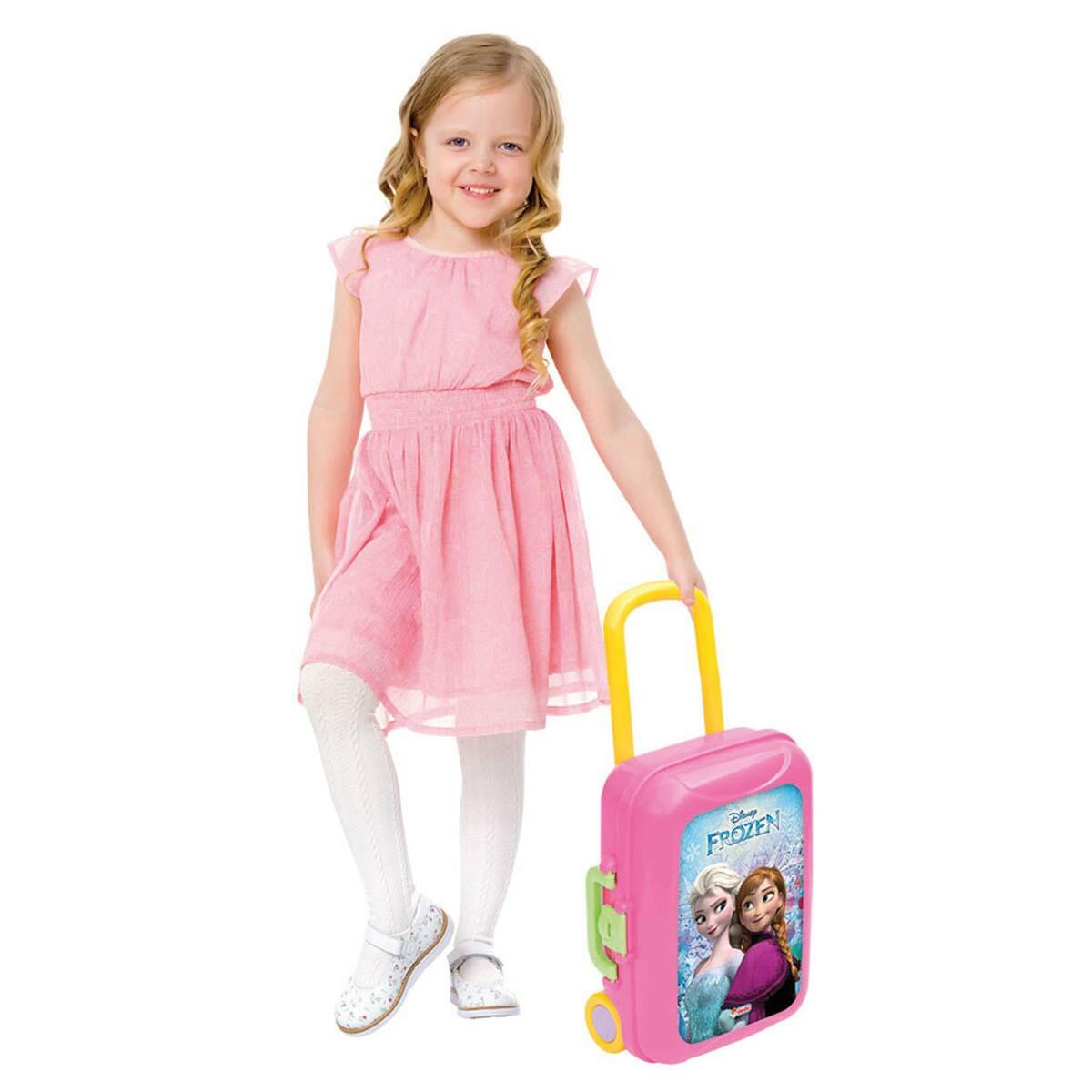 Frozen Güzellik Set Bavulum | 18 Parça Aksesuarlı Makyaj Ve Saç Seti | Taşınabilir Frozen Güzellik Çantası