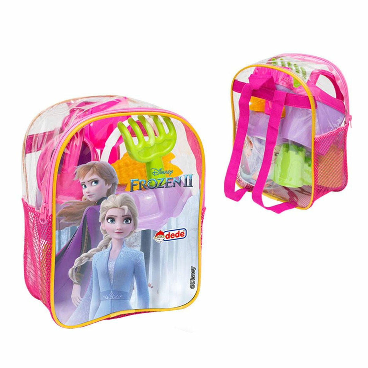 Frozen Resimli Sırt Çantalı Plaj Seti | 8 Parça Elsa ve Anna Temalı Deniz Seti | Dede Lisanslı Kum ve Kova Takımı