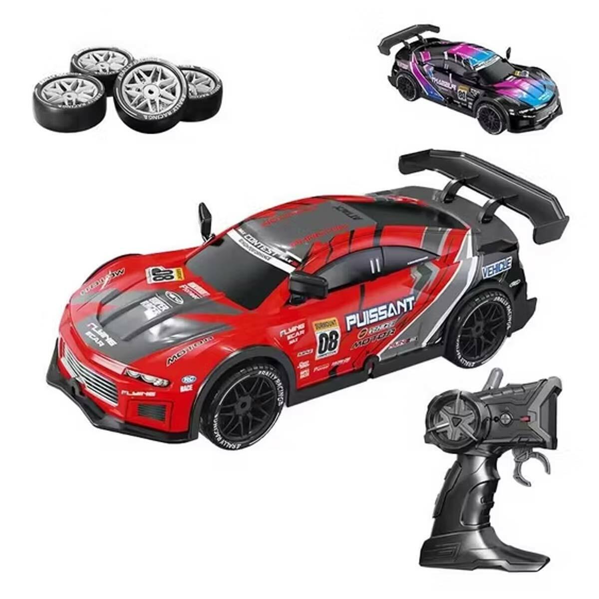 Full Fonksiyon LED Işıklı 1:20 RC Drift Arabası | Şarjlı Uzaktan Kumandalı Yarış Otomobili