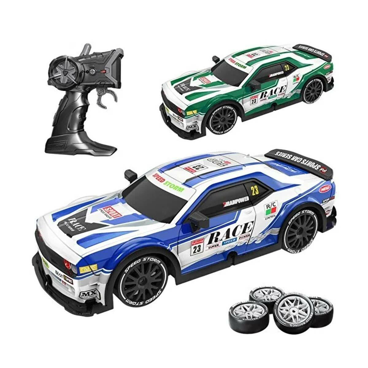 Full Fonksiyon LED Işıklı 1:20 RC Drift Arabası | Şarjlı Uzaktan Kumandalı Yarış Otomobili