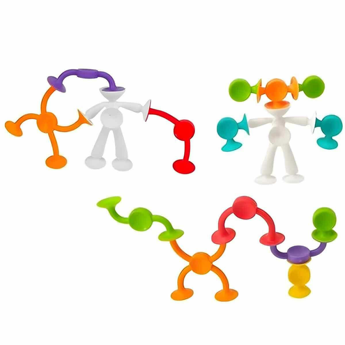 Funmix Vantuz Seti 7 Parça | Yaratıcılığı Geliştiren Renkli Yapışkanlı Eğlenceli Yapı Oyuncakları