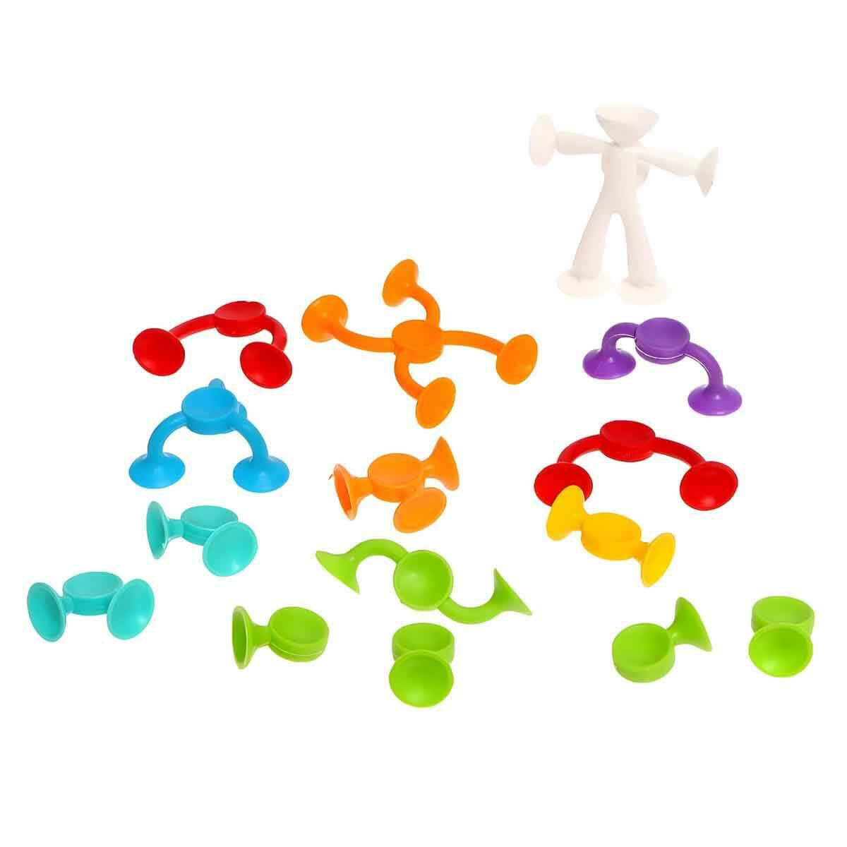 Funmix Vantuz Seti 7 Parça | Yaratıcılığı Geliştiren Renkli Yapışkanlı Eğlenceli Yapı Oyuncakları