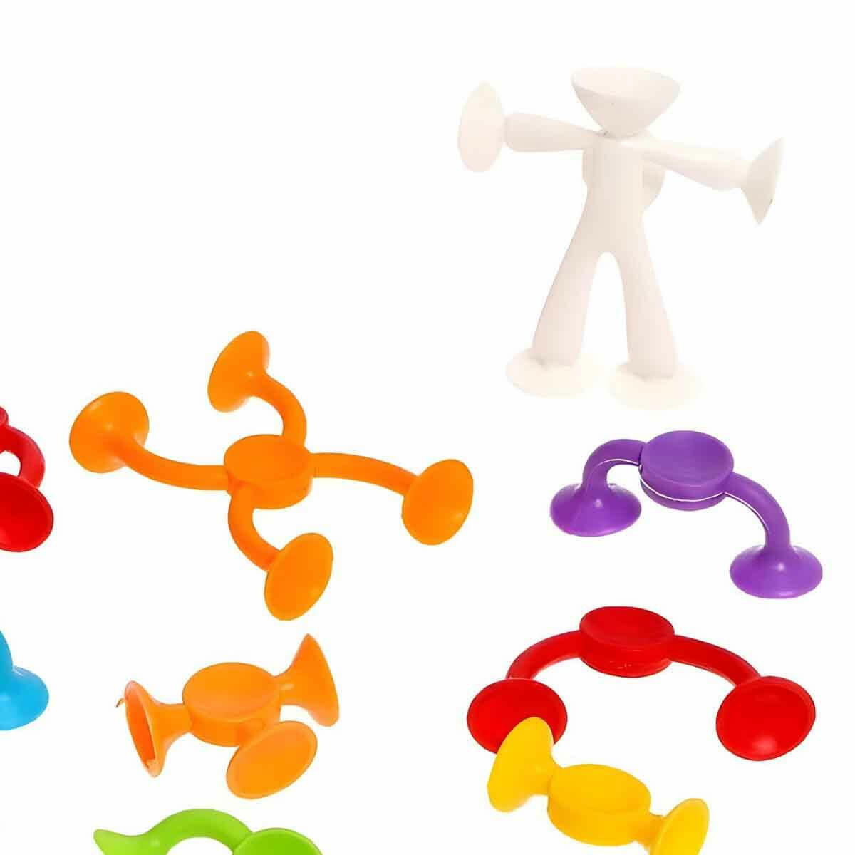 Funmix Vantuz Seti 7 Parça | Yaratıcılığı Geliştiren Renkli Yapışkanlı Eğlenceli Yapı Oyuncakları