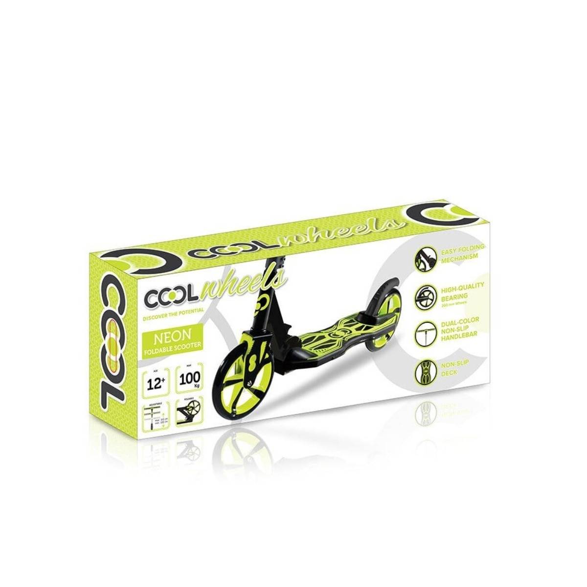 Furkan Oyuncak Cool Wheels 2 Tekerlekli Neon Scooter 12+ Yaş