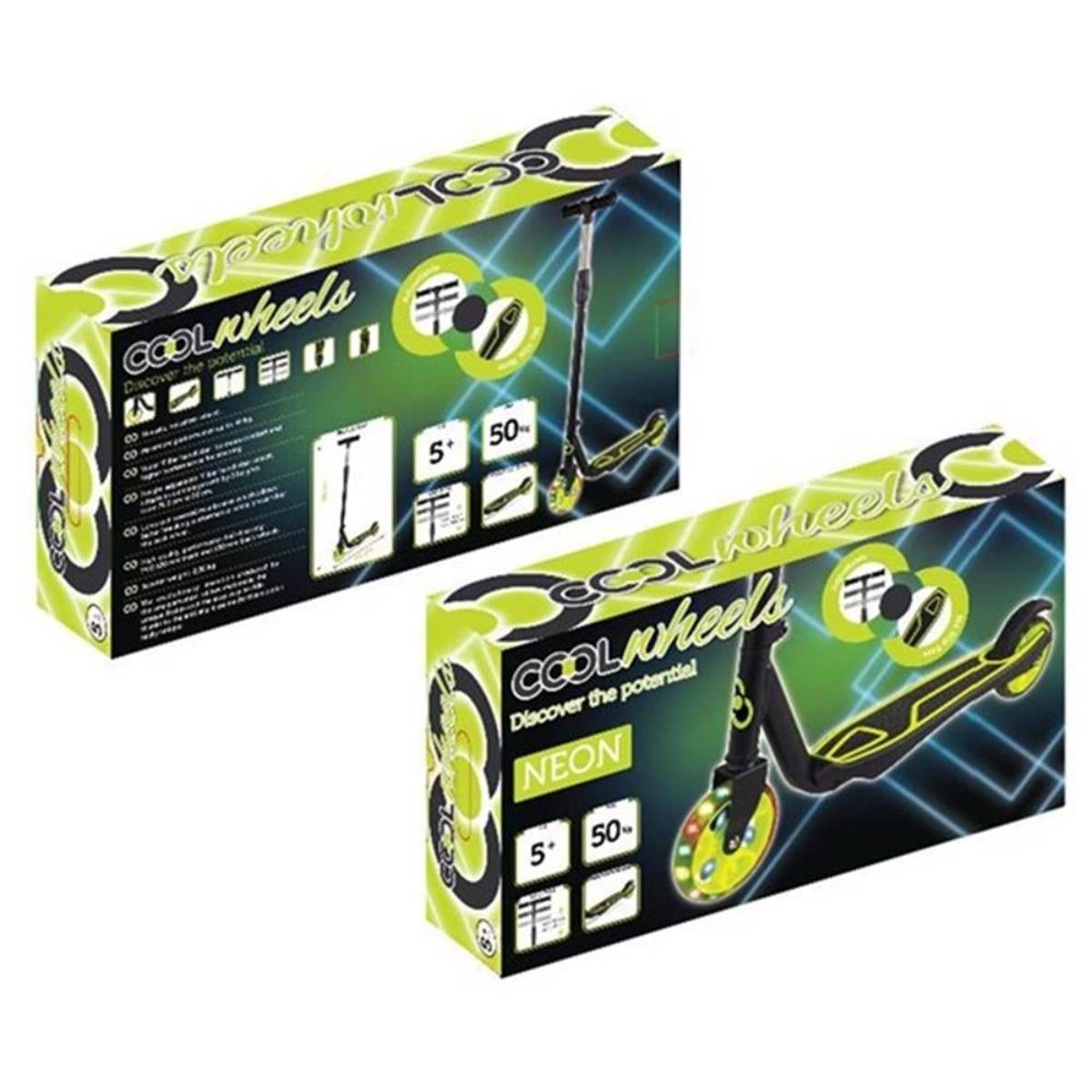 Cool Wheels 2 Tekerlekli Işıklı Neon Scooter 5+ Yaş