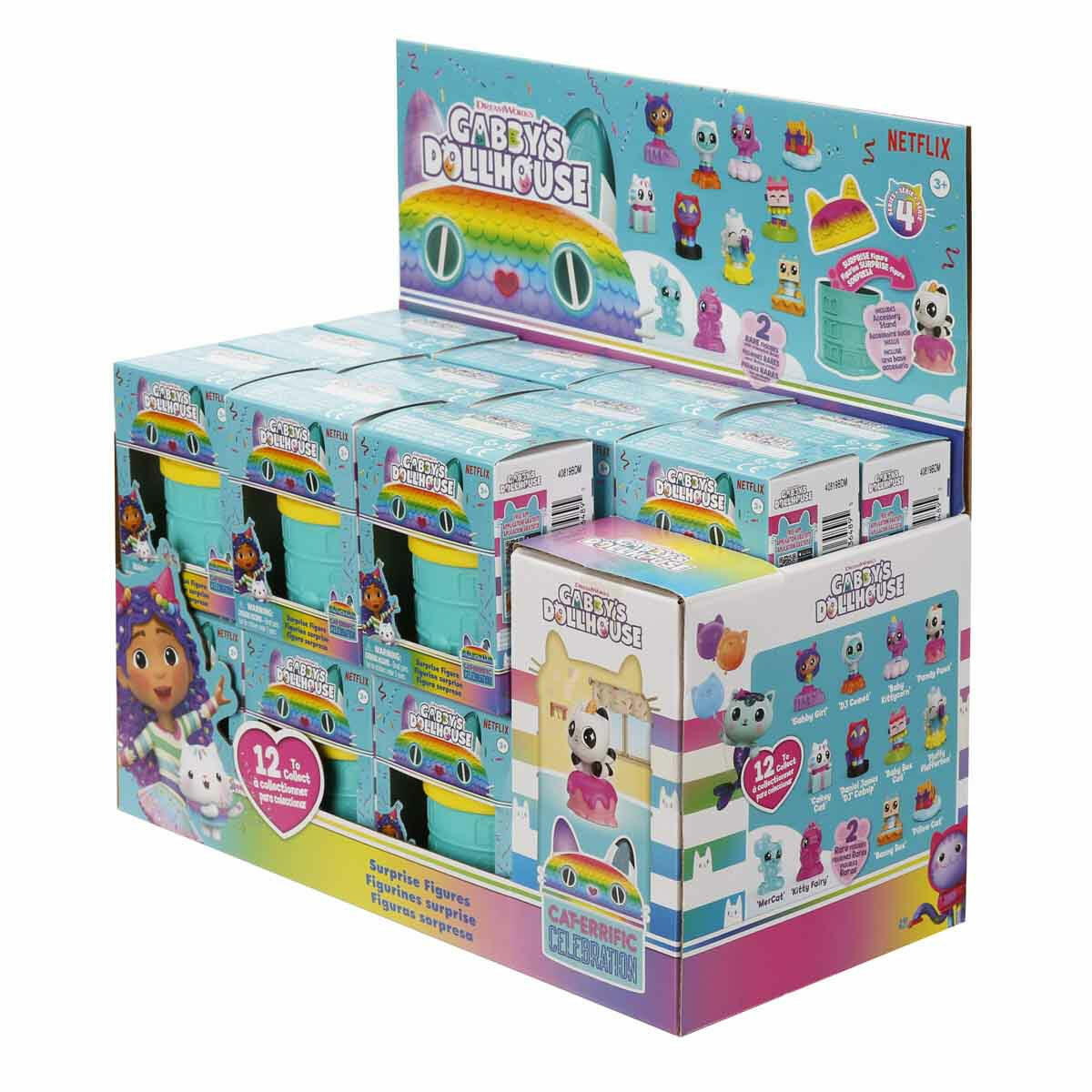 Gabby's Dollhouse Sürpriz Paket | Koleksiyonluk Mini Figür ve Aksesuar Standı | Sürpriz Kapsüllü Bebek Evi Figürleri