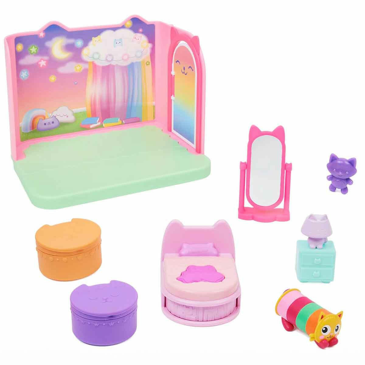 Gabby's Dollhouse Deluxe Oda Oyun Seti | Sürpriz Aksesuarlı ve Figürlü Tematik Odalar | İnteraktif QR Kodlu Orijinal Koleksiyon Serisi