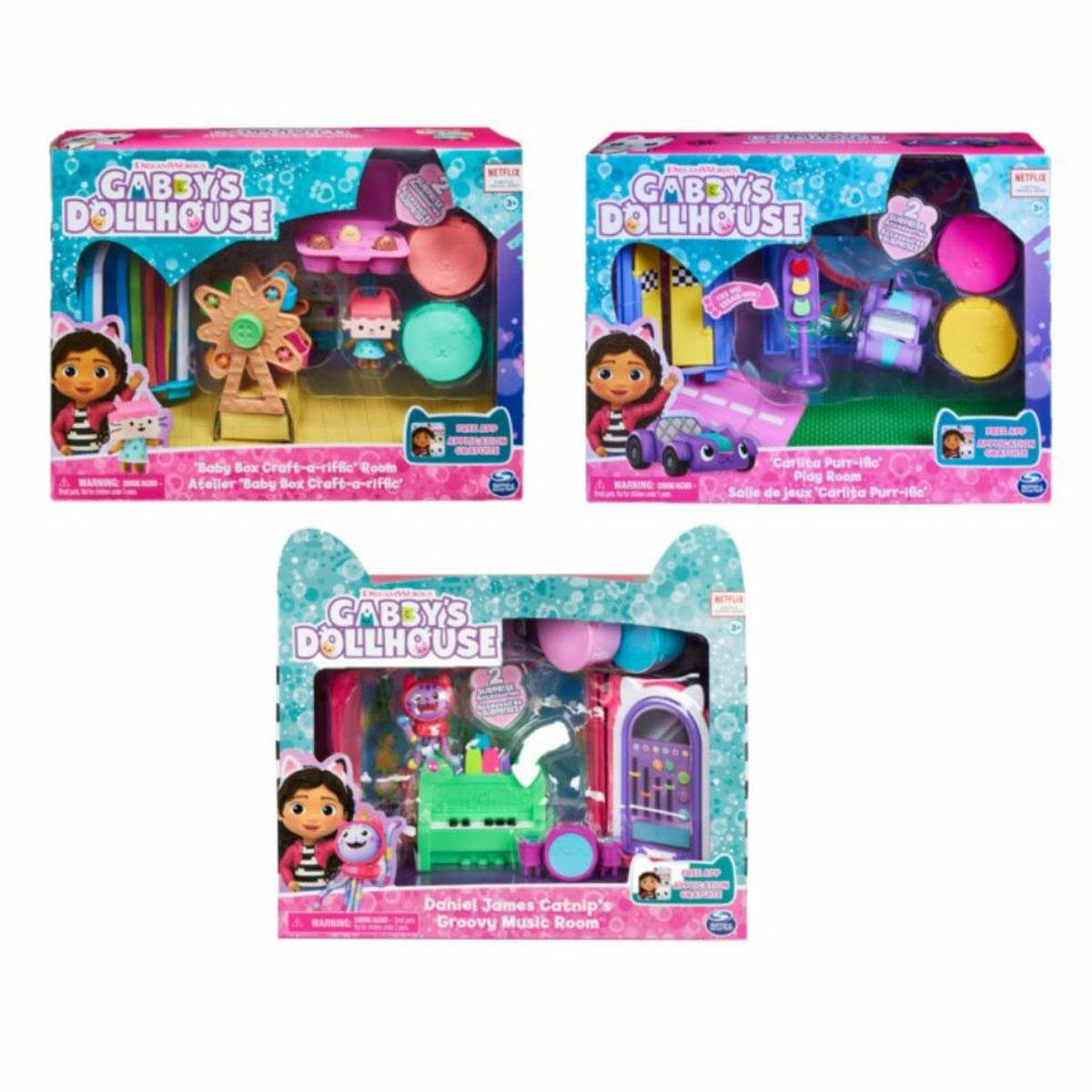 Gabby's Dollhouse Deluxe Oda Oyun Seti | Sürpriz Aksesuarlı ve Figürlü Tematik Odalar | İnteraktif QR Kodlu Orijinal Koleksiyon Serisi