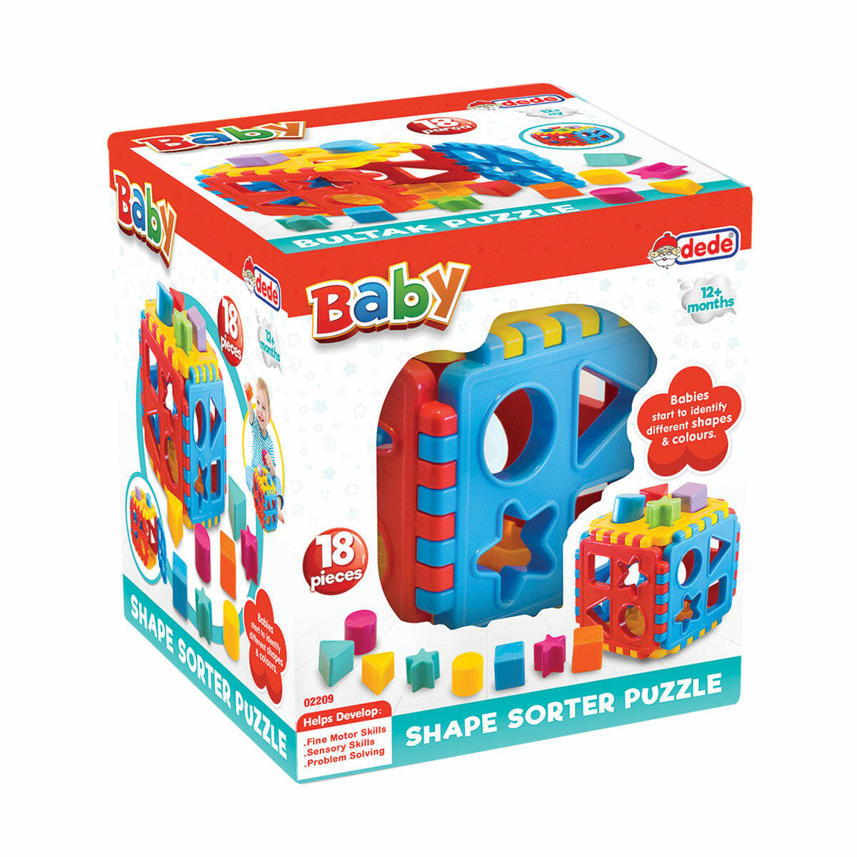 Geometrik Şekilli Bul-Tak Puzzle | Eğitici Bebek Blok Seti | Renk ve Şekil Tanıma Zeka Oyunu