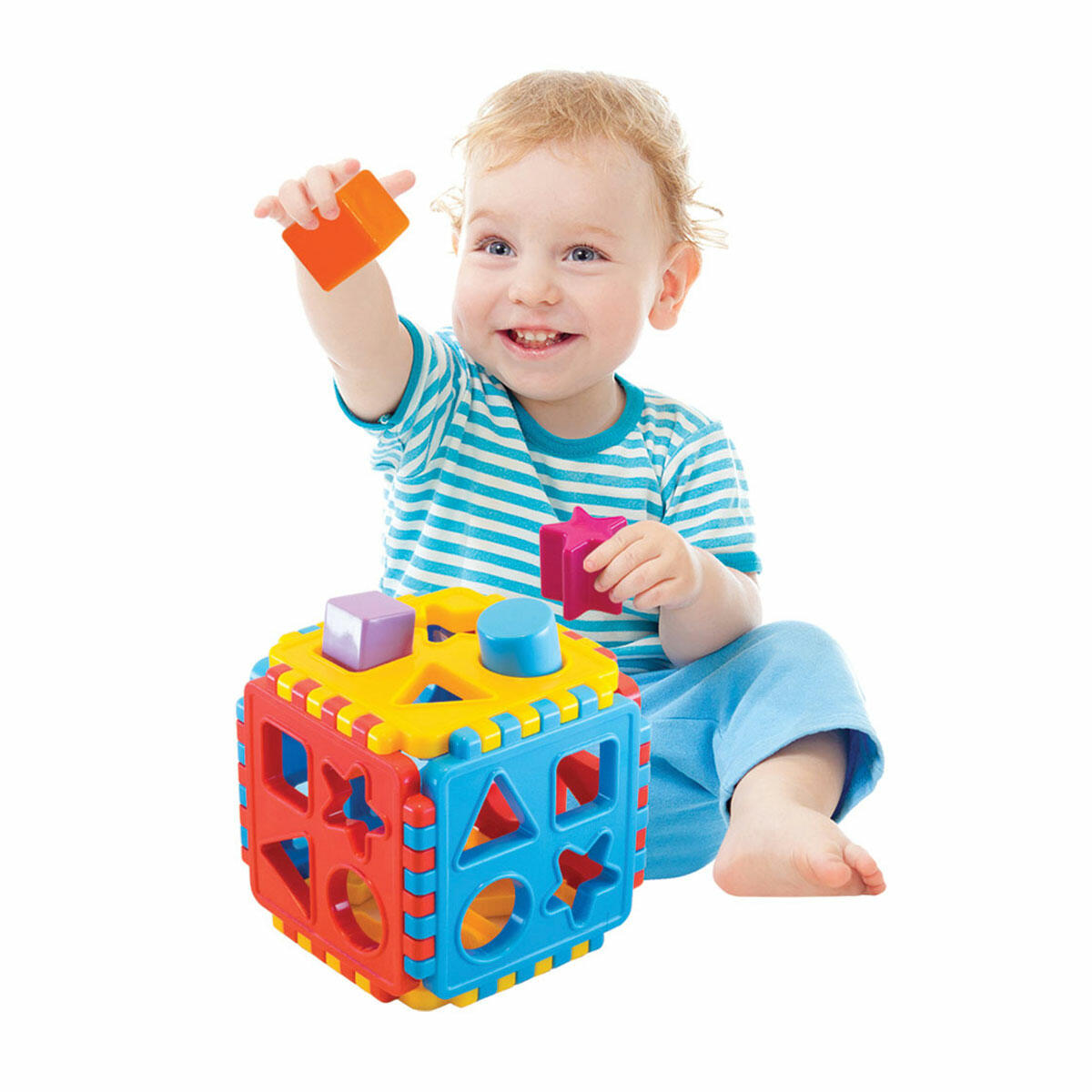 Geometrik Şekilli Bul-Tak Puzzle | Eğitici Bebek Blok Seti | Renk ve Şekil Tanıma Zeka Oyunu