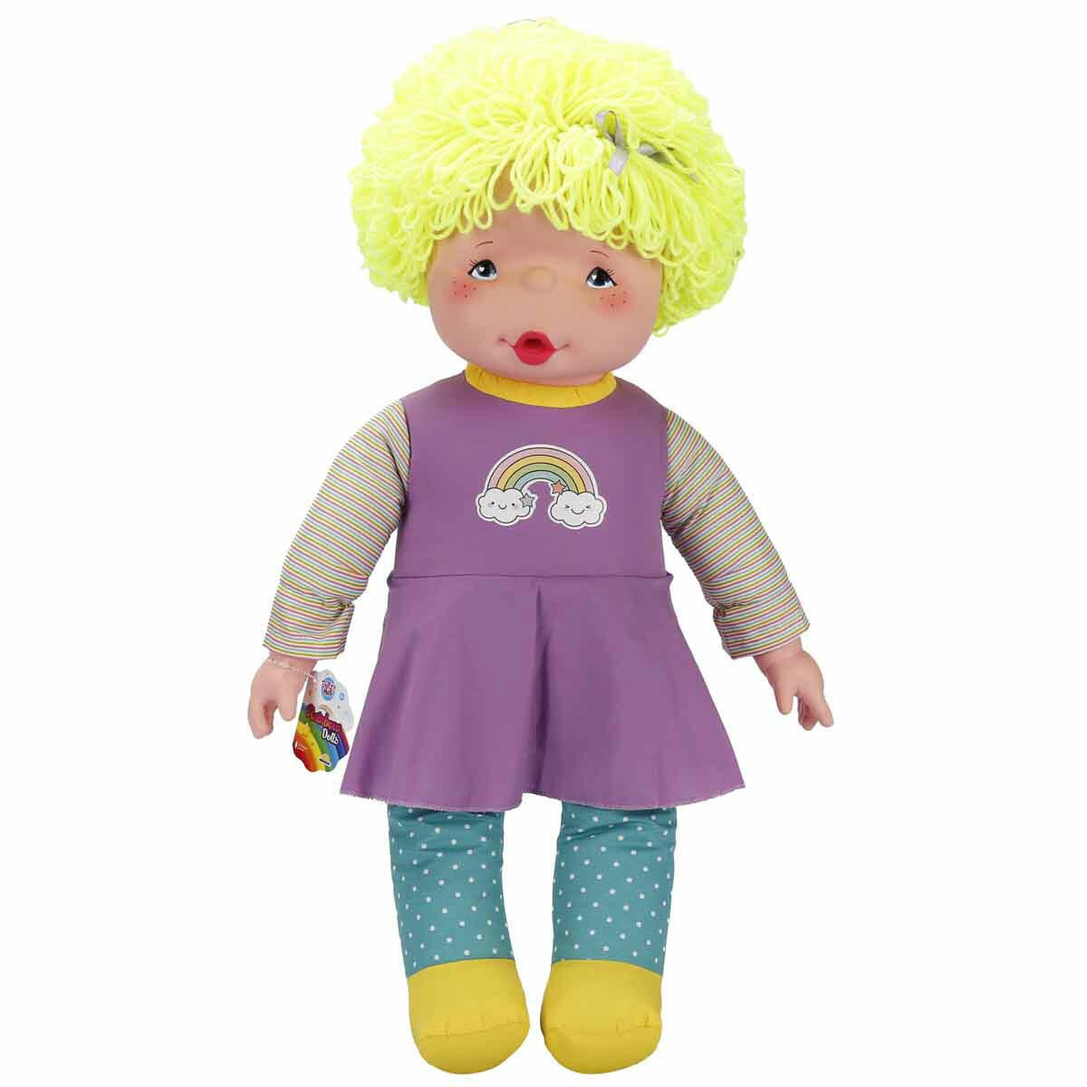 Gökkuşağı Bebekleri 70 cm | Dev Boy Bez Bebek | Et Dokulu Yüz ve Yumuşak Dolgu Gövdeli Eğitici Oyun Arkadaşı
