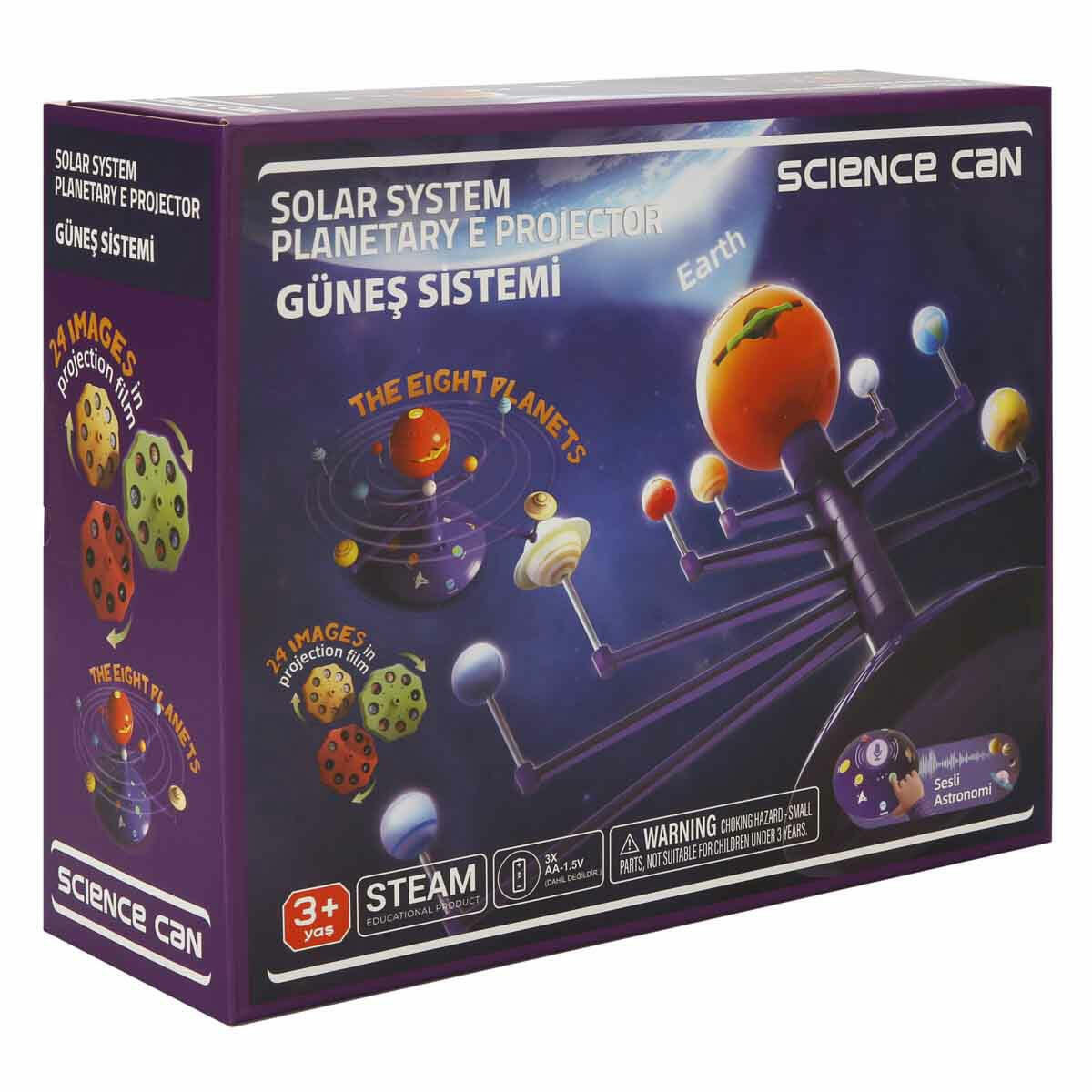 Sesli ve Işıklı Güneş Sistemi Gezegen Projektör | Türkçe-İngilizce Sesli Anlatımlı, Gece Lambası Özellikli Eğitici Uzay Seti