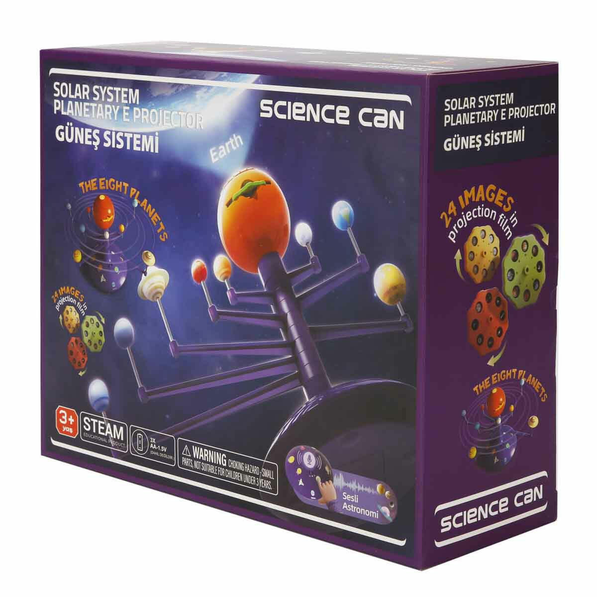 Sesli ve Işıklı Güneş Sistemi Gezegen Projektör | Türkçe-İngilizce Sesli Anlatımlı, Gece Lambası Özellikli Eğitici Uzay Seti