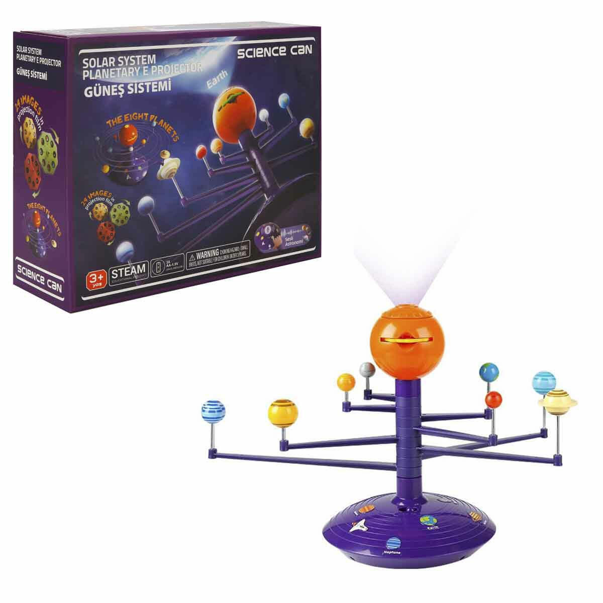 Sesli ve Işıklı Güneş Sistemi Gezegen Projektör | Türkçe-İngilizce Sesli Anlatımlı, Gece Lambası Özellikli Eğitici Uzay Seti