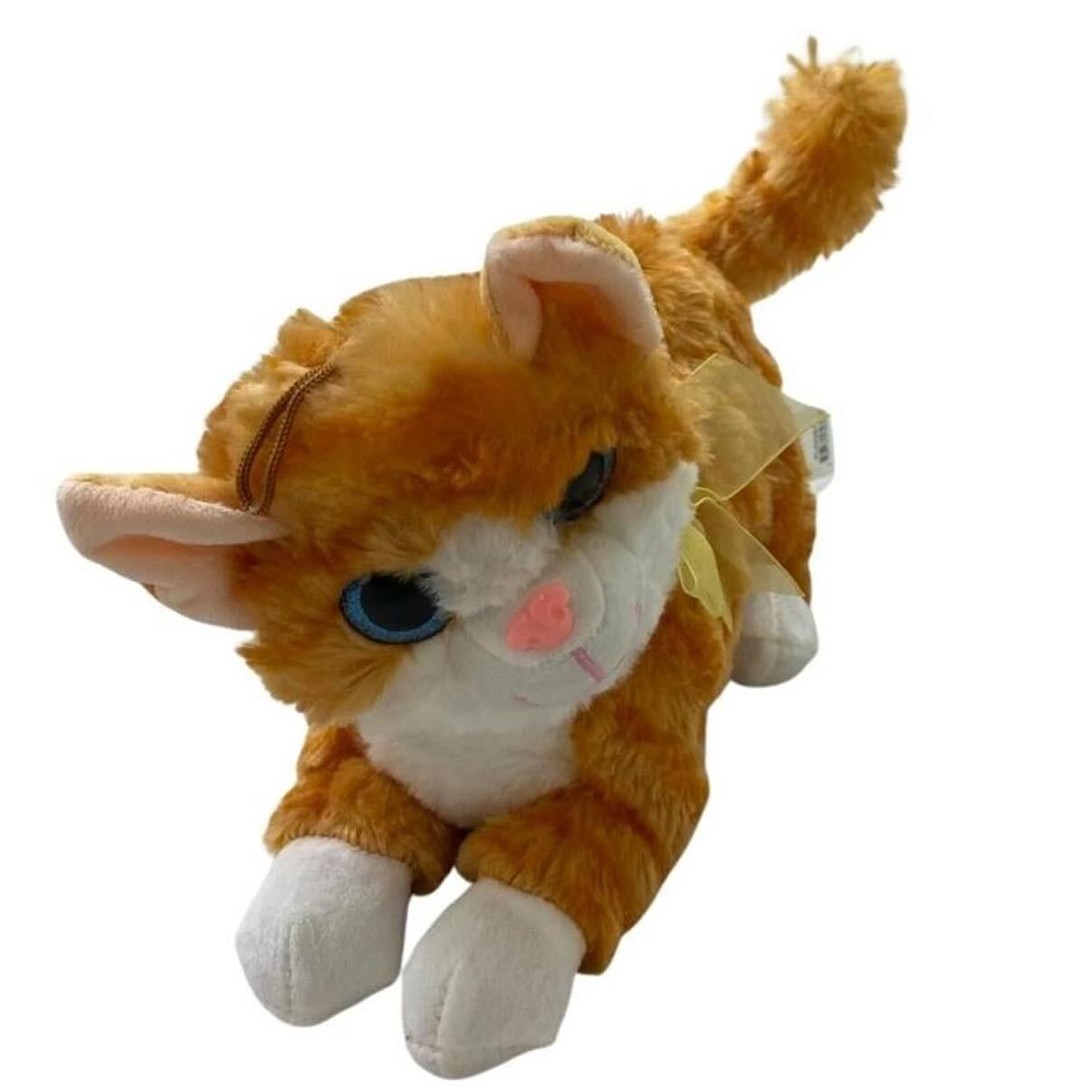 Halley Oyuncak Peluş Sesli Tekir Kedi 25 Cm | Miyavlayan Yumuşak Kedi Figürü | 62367 Model Peluş Oyuncak