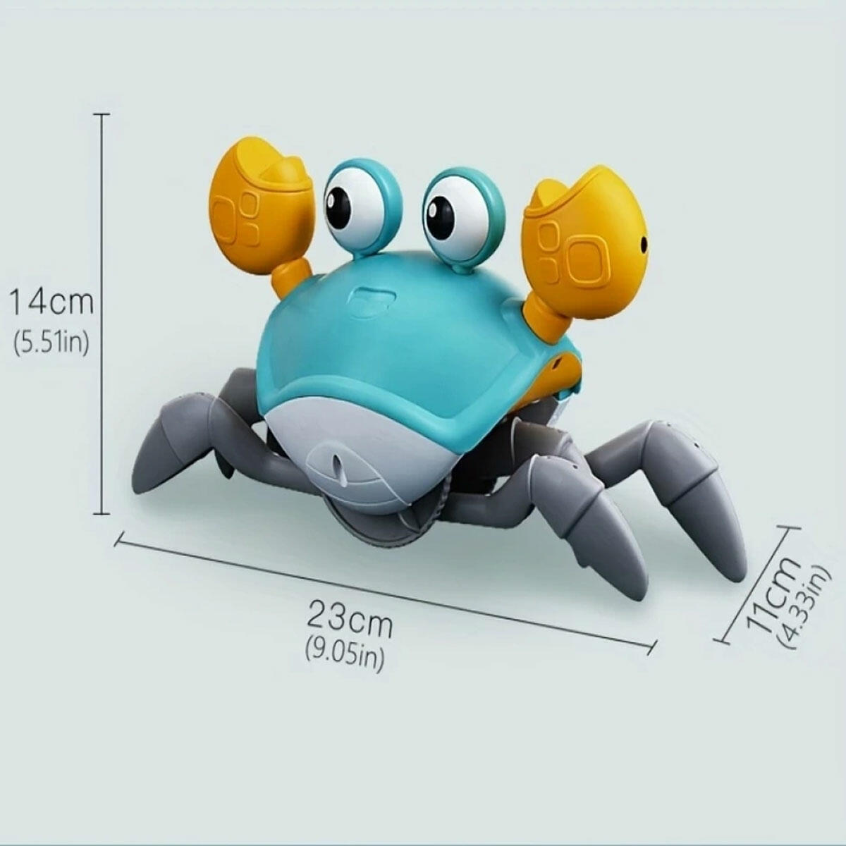 Hareket Eden Yengeç Hız Sensörlü Şarjlı Emekleme Oyuncağı | Işıklı ve Müzikli Bebek Gelişim Oyunu