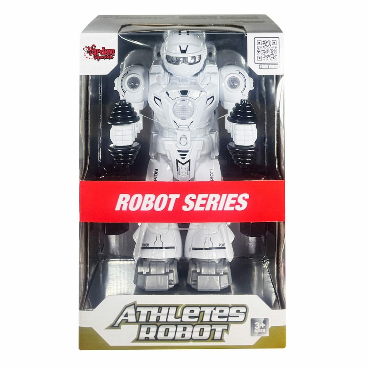 Işıklı Ve Müzikli Hareketli Atletik Sporcu Pilli Robot | Şınav Çeken Ve Dambıl Çalışan İnteraktif Robot | 25 cm Eğitici Sporcu Figürü