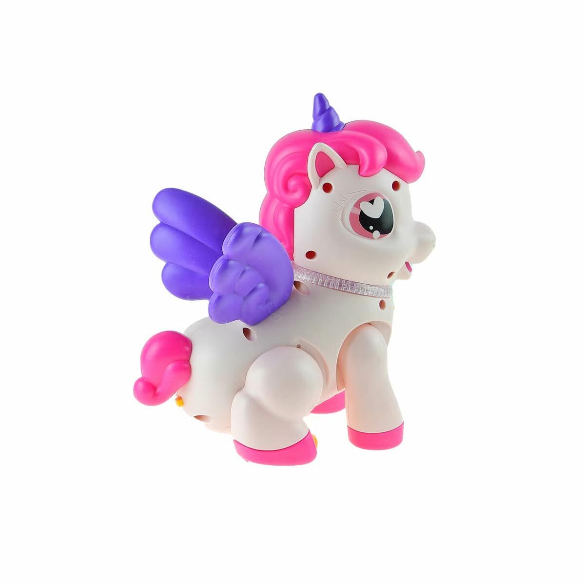 Işıklı Müzikli Hareketli Tek Boynuzlu At Unicorn | 20 cm Pilli Figür Oyuncak | Eğitici Ve Eğlenceli Masal Dostu