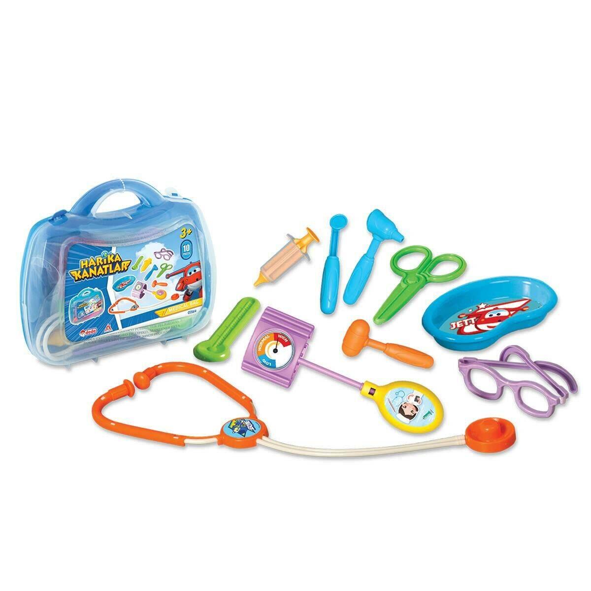 Harika Kanatlar Doktor Çantası | Jett Temalı Eğitici Sağlık Seti | Taşınabilir Oyuncak Doktor Çantası