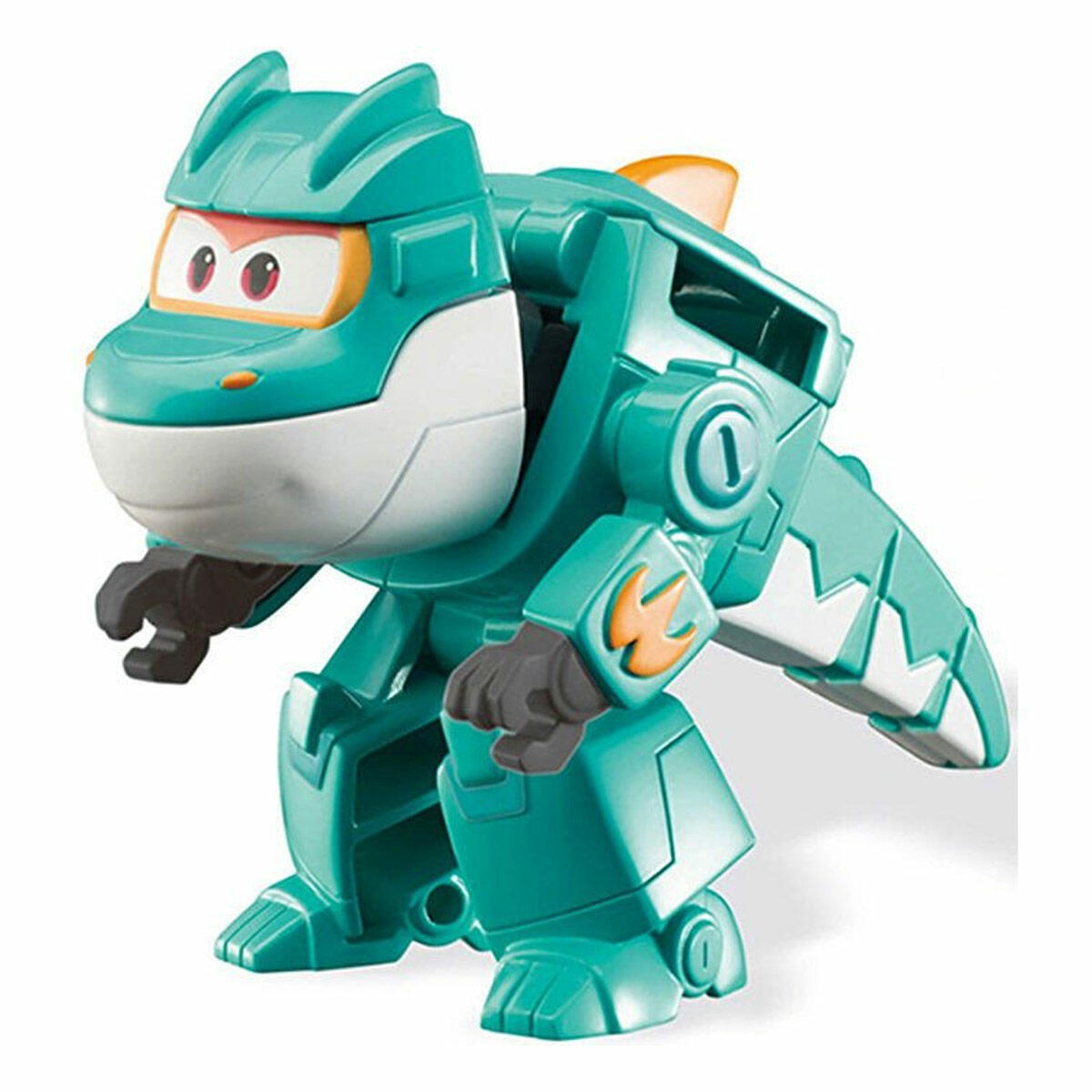 Harika Kanatlar Dönüşen Tino Figürü 13 cm | 3'ü 1 Arada Dinozor Robot Uçak | Orijinal Super Wings Season 6 Oyuncağı