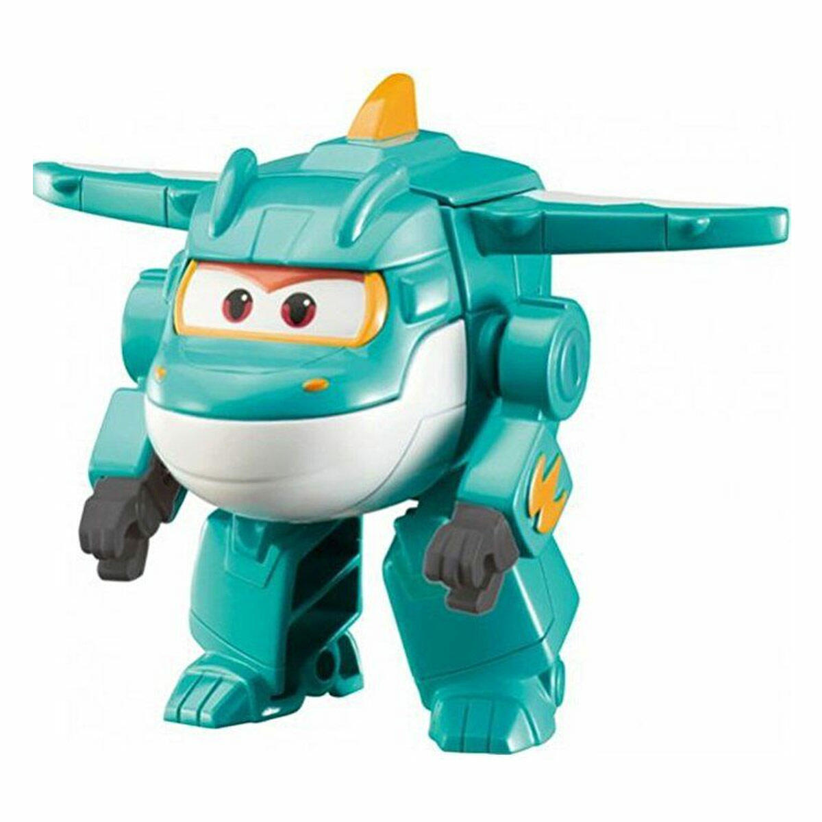 Harika Kanatlar Dönüşen Tino Figürü 13 cm | 3'ü 1 Arada Dinozor Robot Uçak | Orijinal Super Wings Season 6 Oyuncağı