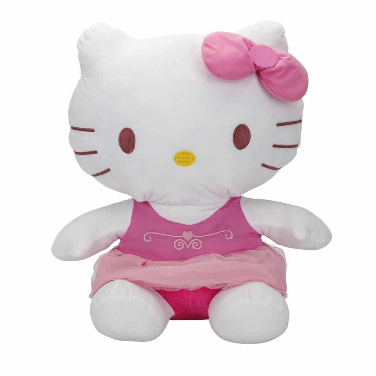 Hello Kitty Fiyonklu Peluş 50 cm - Pembe | Lisanslı Yumuşacık Uyku Arkadaşı | Dev Boy Dekoratif Karakter Peluşu