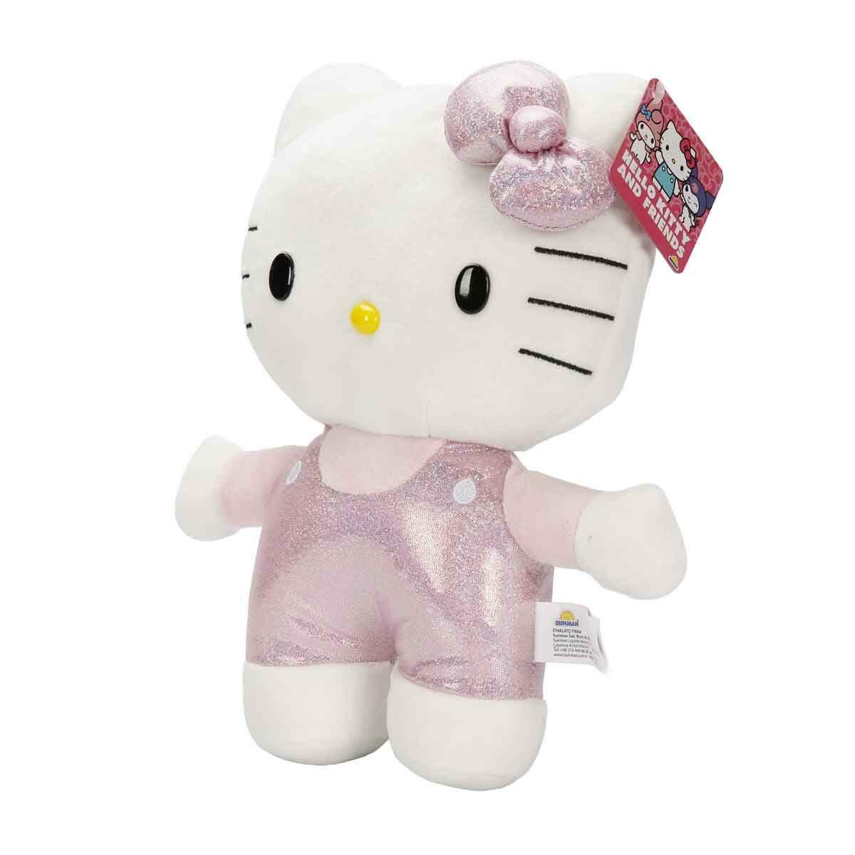 Hello Kitty Simli Tulumlu Peluş 29 CM | Işıltılı Masal Arkadaşı | Feyza Oyuncak Lisanslı Pelüş Serisi