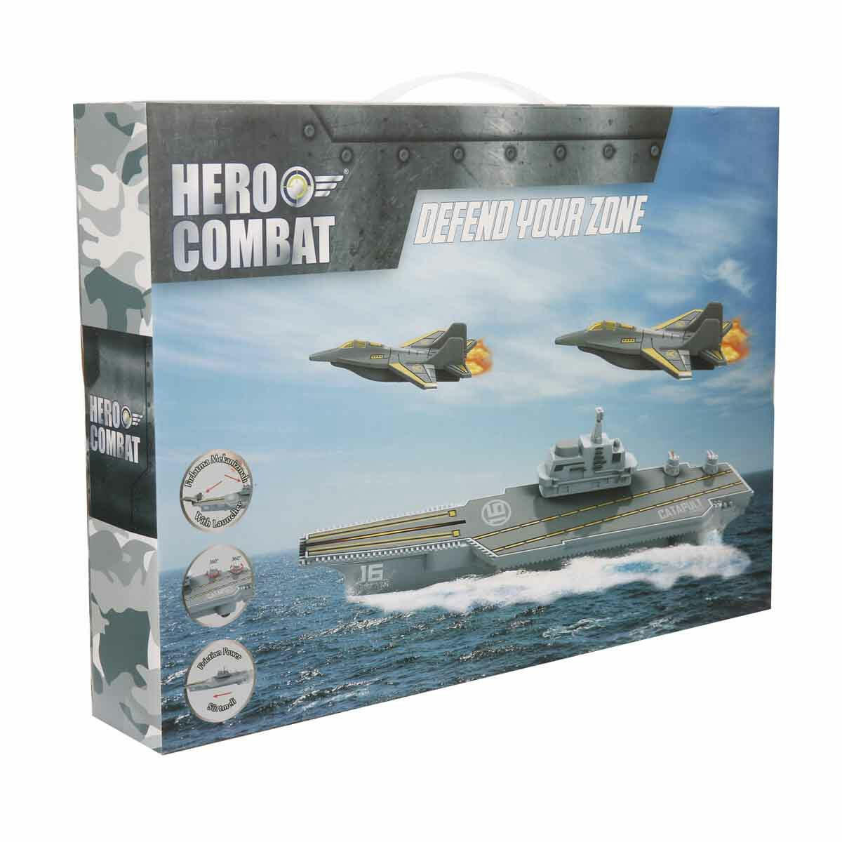 Hero Combat Askeri Oyun Seti 9 Parça – Uçak Gemili ve Jetli Macera Seti