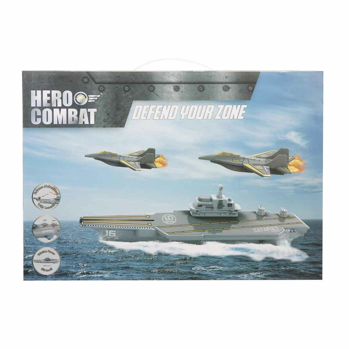 Hero Combat Askeri Oyun Seti 9 Parça – Uçak Gemili ve Jetli Macera Seti
