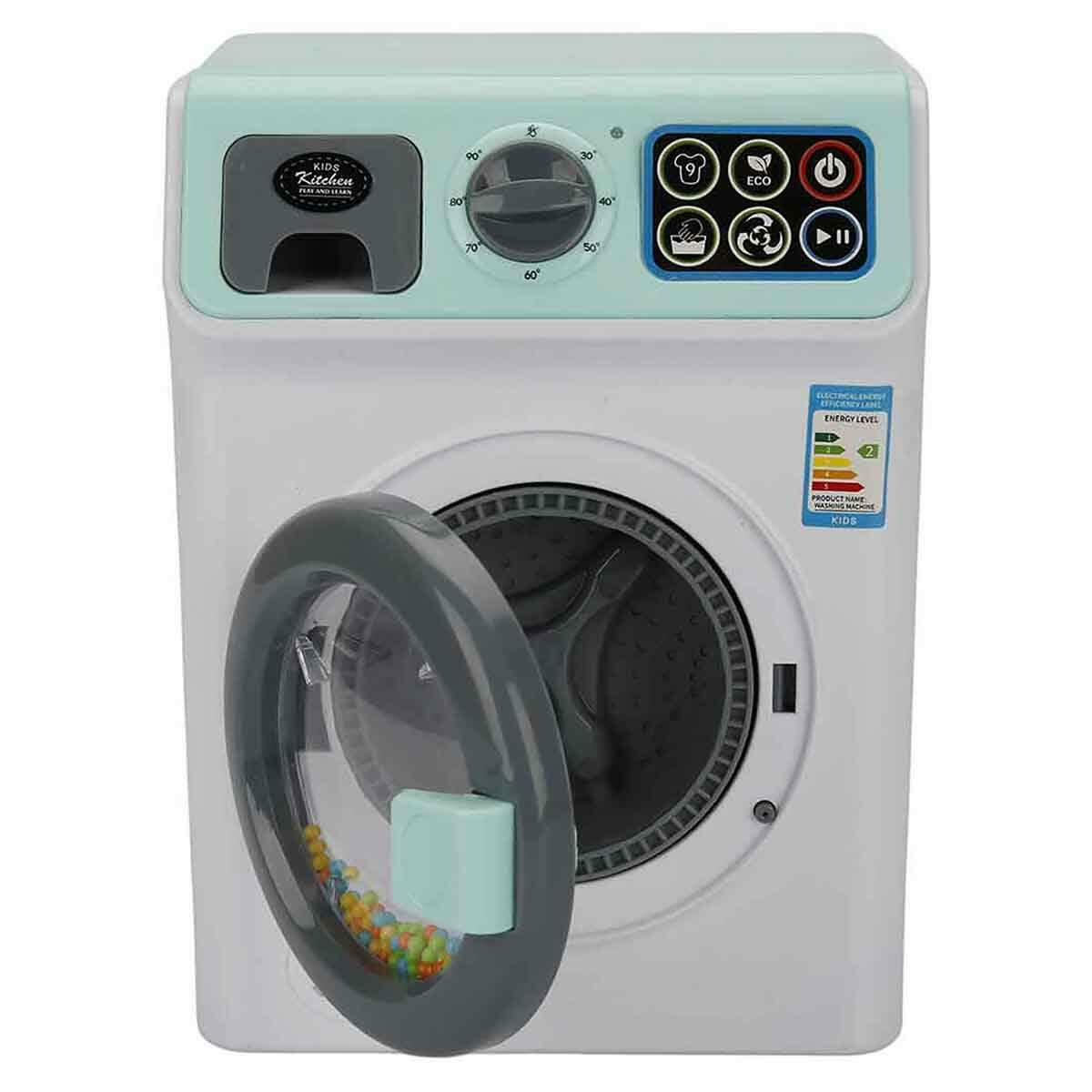 Hommy Sesli Ve Işıklı Yeşil Çamaşır Makinesi | Gerçekçi Su Sesli Ve Dönen Tamburlu Evcilik Oyuncağı