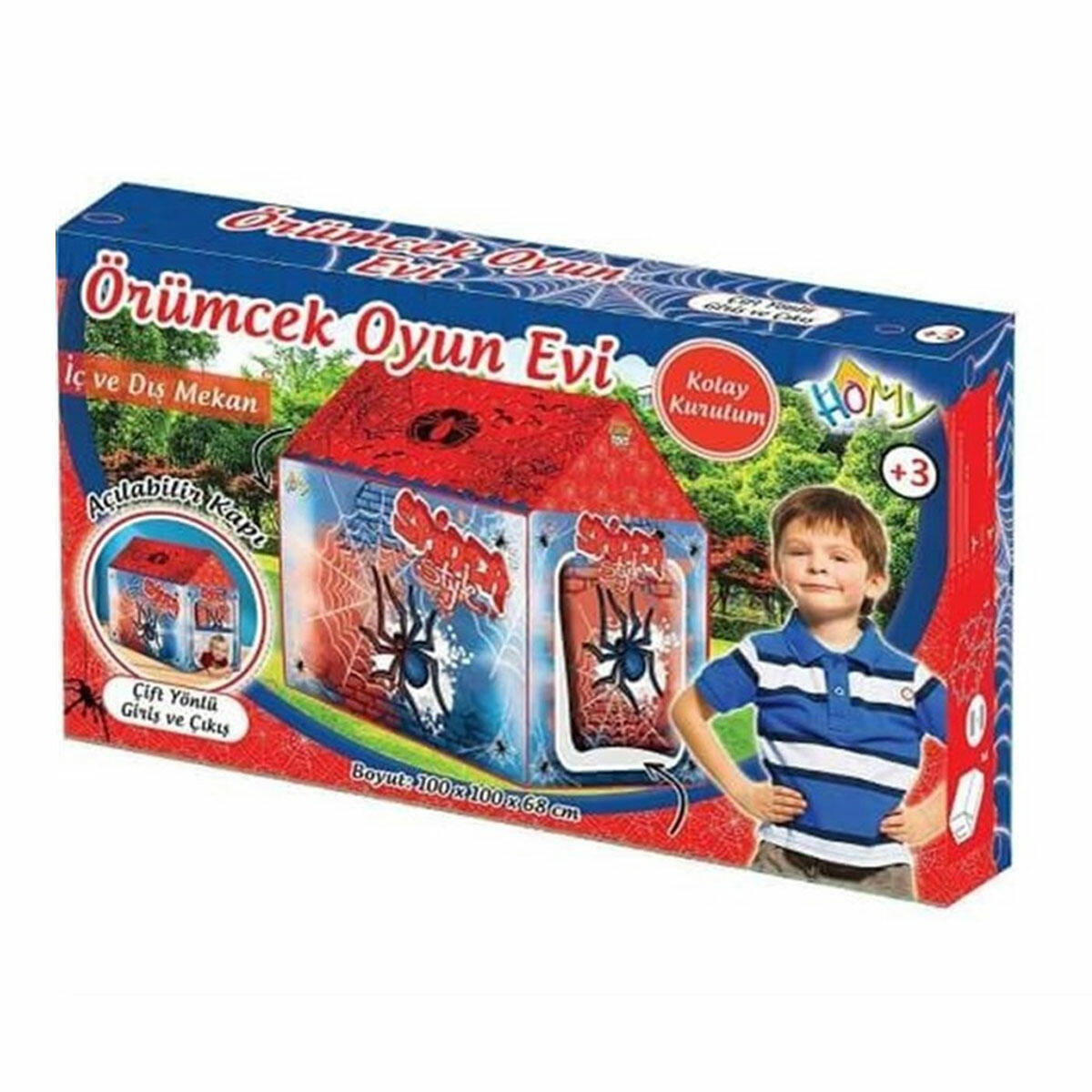 Homy Örümcek Evi Çadırı (100x100x68 cm) | Su Geçirmez, Katlanabilir Çocuk Oyun Evi