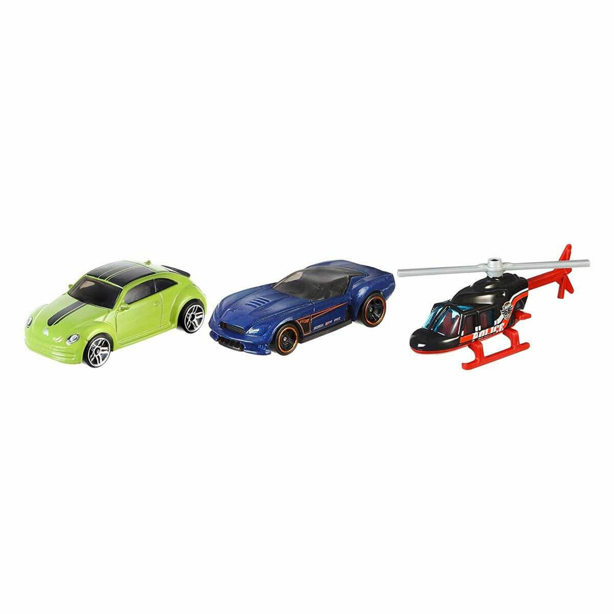 Hot Wheels 3'lü Araba Seti | 1:64 Ölçekli Die-Cast Metal Model Araçlar | Koleksiyonluk Çoklu Paket Sürpriz Araç Seti