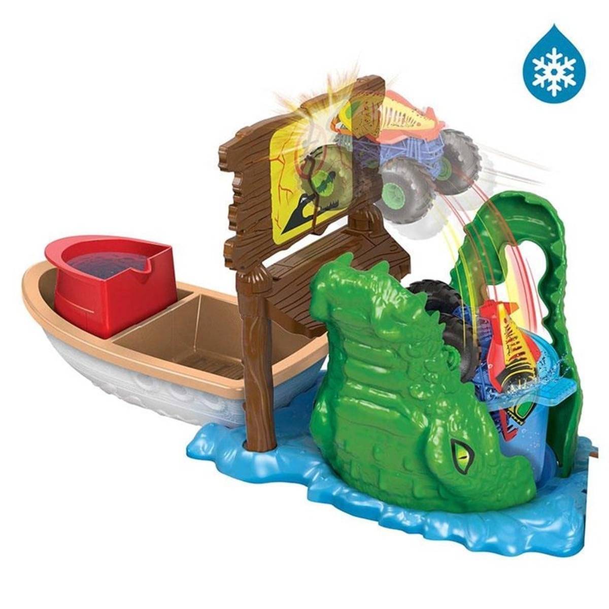 Hot Wheels Monster Trucks Track Hungry Timsah Saldırı Seti