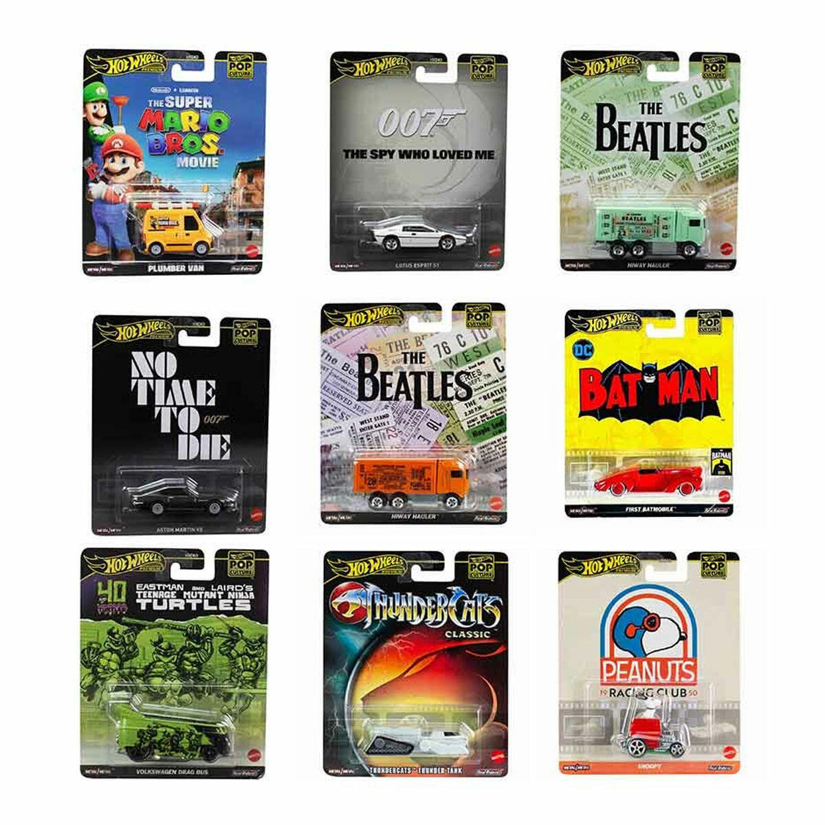 Hot Wheels Pop Culture Die-Cast Tekli Arabalar HXD63 | 1:64 Ölçek Metal Gövde ve Şasi | RealRiders Lastikli Koleksiyon Araçları