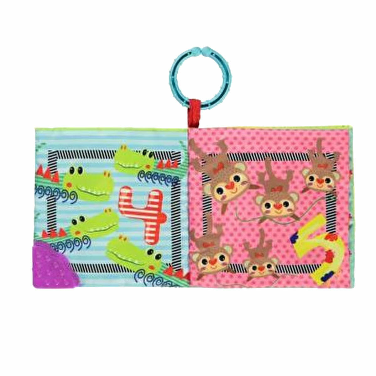 İlk Sayılar Hışırtılı Kitabım - Dişlikli | 0-24 Ay Eğitici Yumuşak Kumaş Kitap | Duyusal Gelişim ve Diş Kaşıyıcı Bebek Oyuncağı