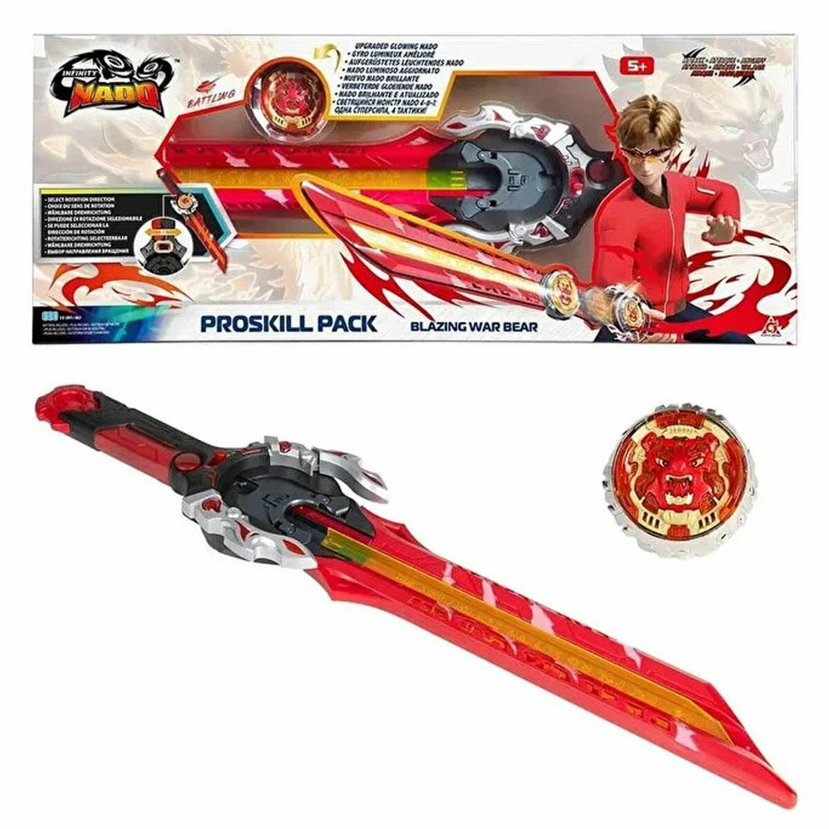 Infinity Nado Pro Serisi Blazing War Bear – Alevli Ayı Dönen Topaç Seti