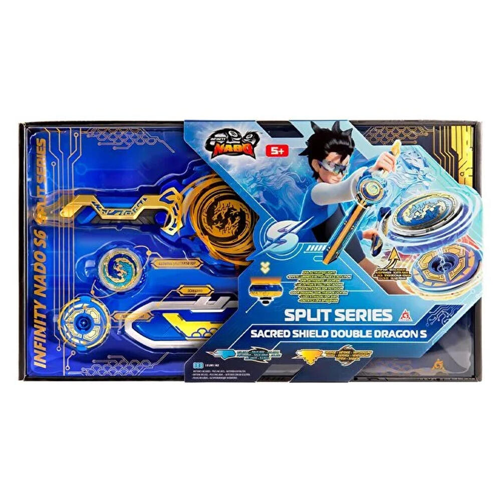 Infinity Nado Split Serisi Sacred Shield Double Dragon S – LED Işıklı Metal Nado Topaç Seti