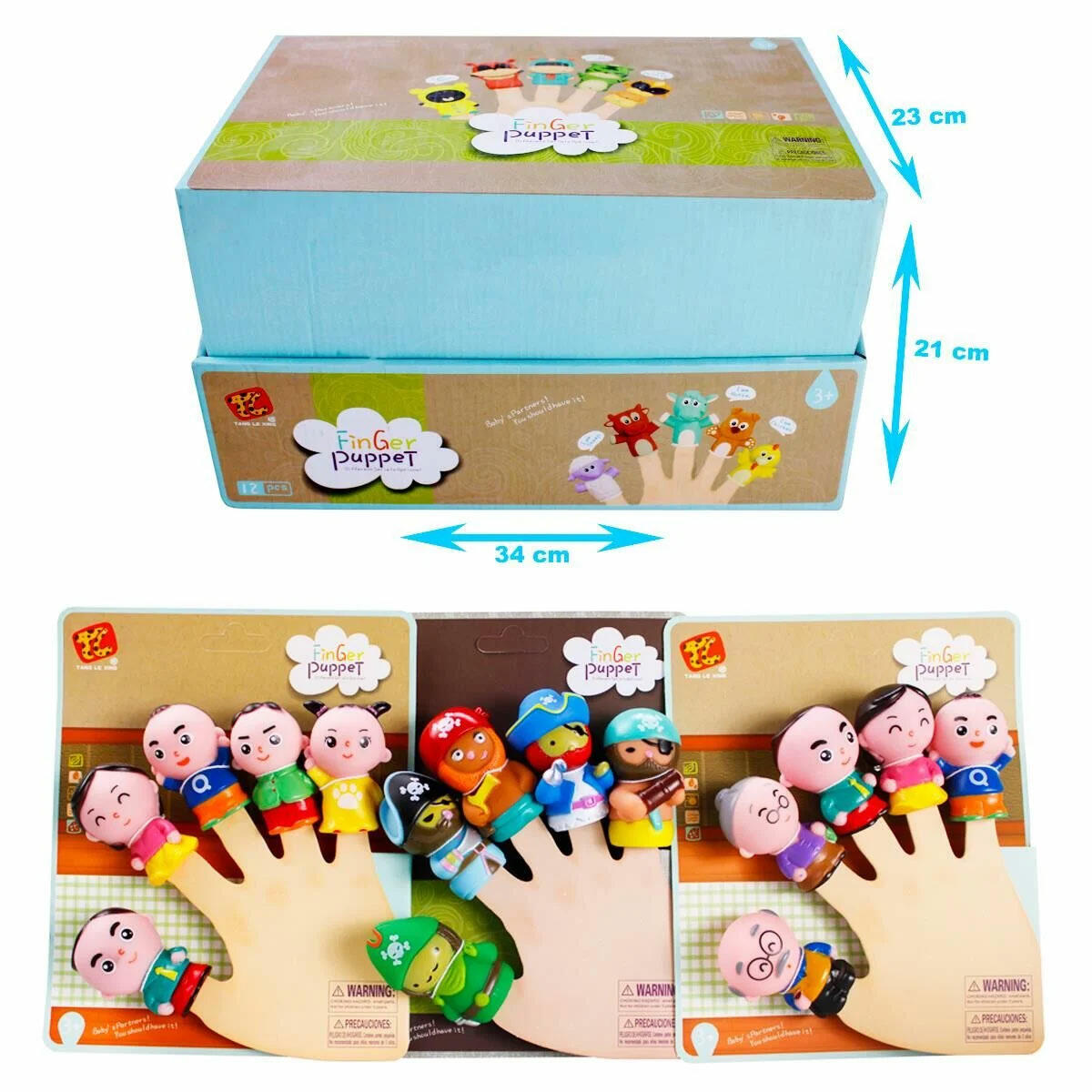 İnsan Figürlü Parmak Kukla | Eğitici Hikaye Anlatma Oyuncağı | Çocuklar İçin İnteraktif Rol Yapma Figürü