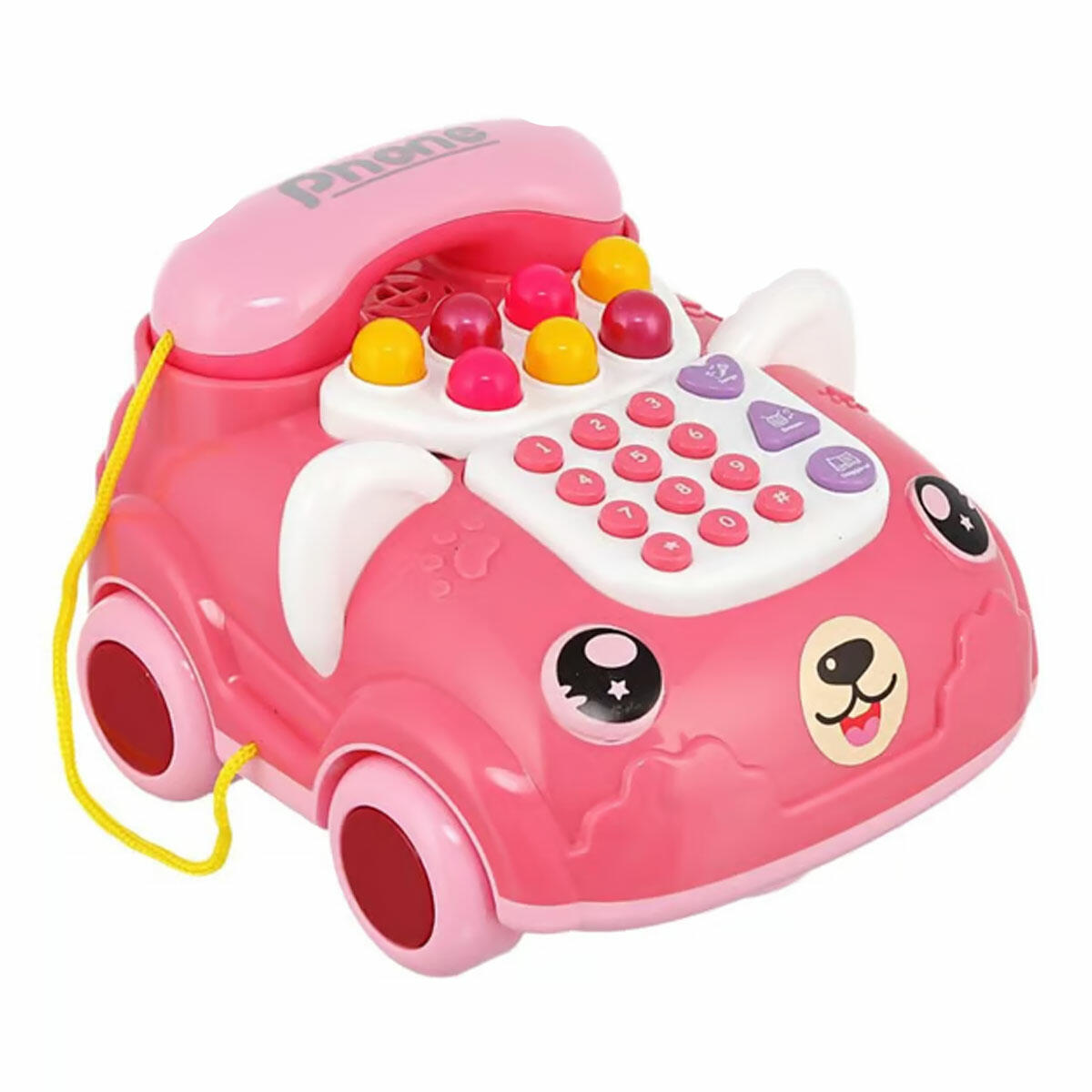 Işıklı Müzikli Arabalı Eğitici Telefon | Sayıları ve Renkleri Öğreten Bebek Telefonu | İnteraktif Oyuncak Araba