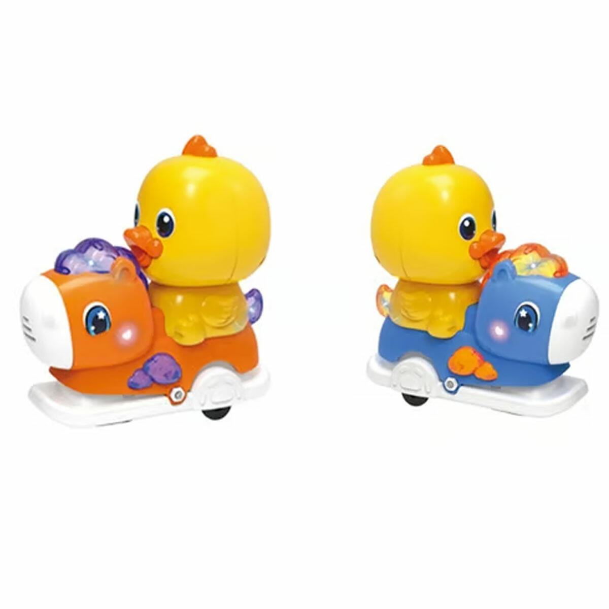 Işıklı Müzikli Hareketli Sallanan Atlı Karınca Ördek 15 cm | Pilli ve Müzikli İnteraktif Çocuk Oyuncağı | Eğitici ve Hareketli Ördek Figürü