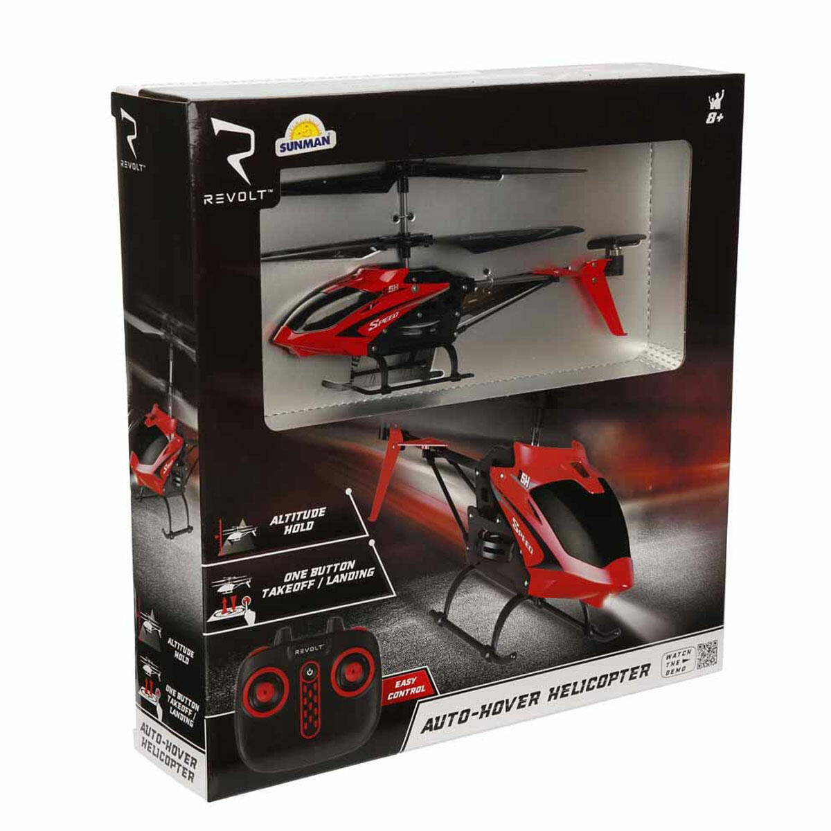 Revolt Syma R/C Airwolf Işıklı USB Şarjlı Uzaktan Kumandalı Helikopter | 2.4GHz Havada Asılı Kalma Özellikli Drone | Tek Tuşla Kalkış ve İniş Yapan Oyuncak Helikopter