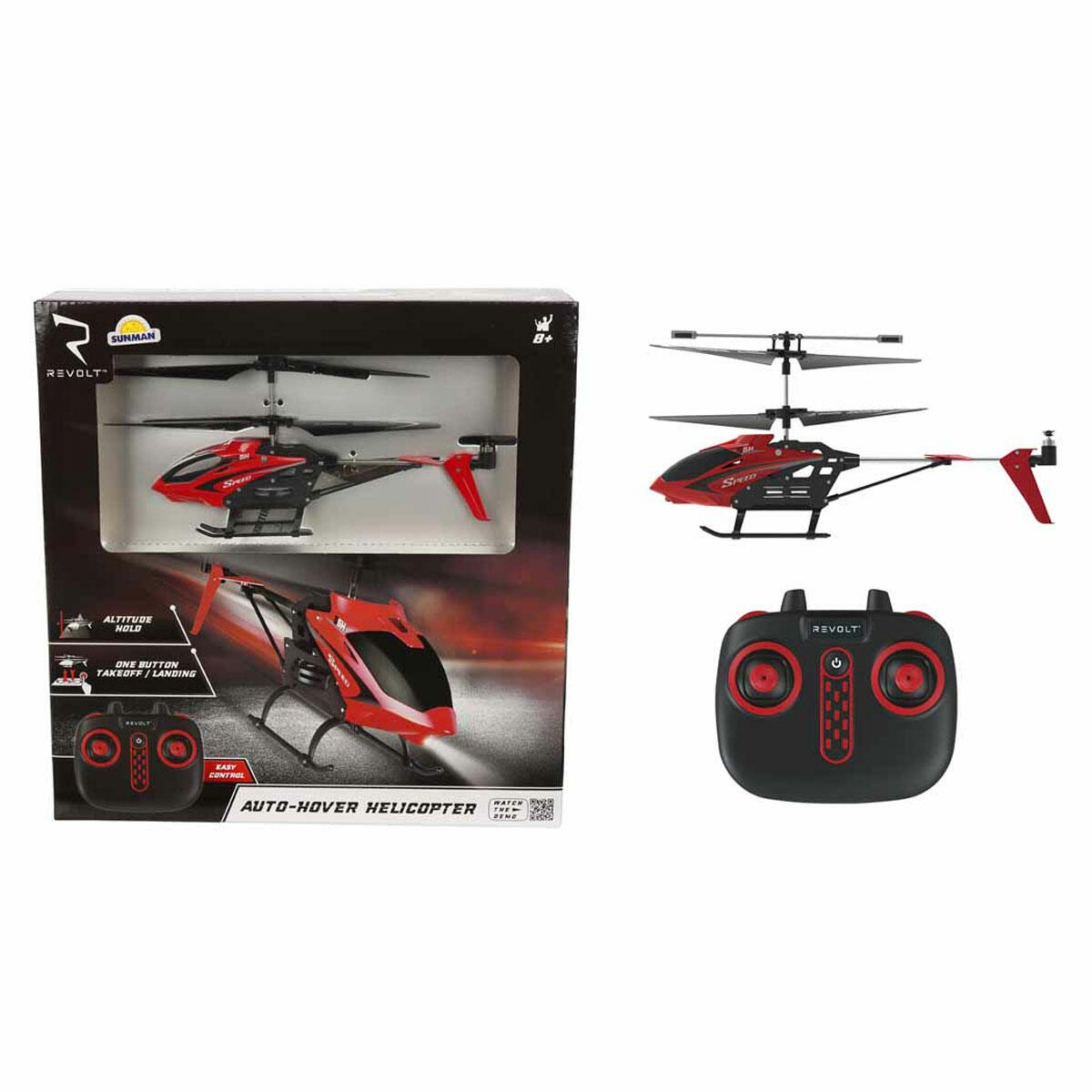 Revolt Syma R/C Airwolf Işıklı USB Şarjlı Uzaktan Kumandalı Helikopter | 2.4GHz Havada Asılı Kalma Özellikli Drone | Tek Tuşla Kalkış ve İniş Yapan Oyuncak Helikopter