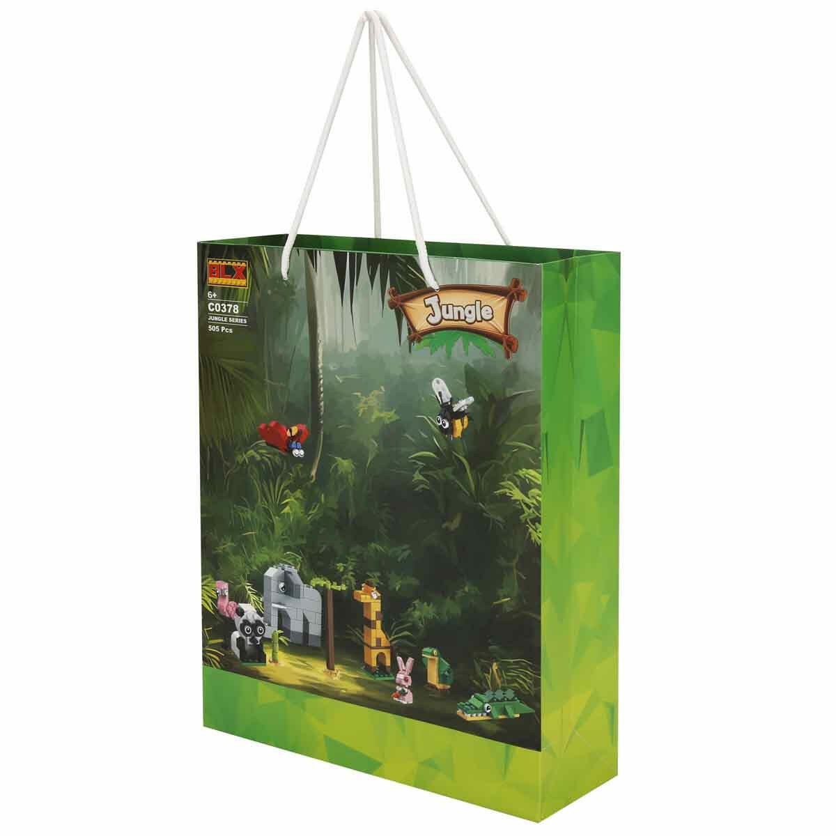BLX Jungle Hayvanlar Alemi 505 Parça Yapım Seti | Hediye Kutulu İnteraktif Hayvan Figürleri | Eğitici Blok Oyuncak Seti