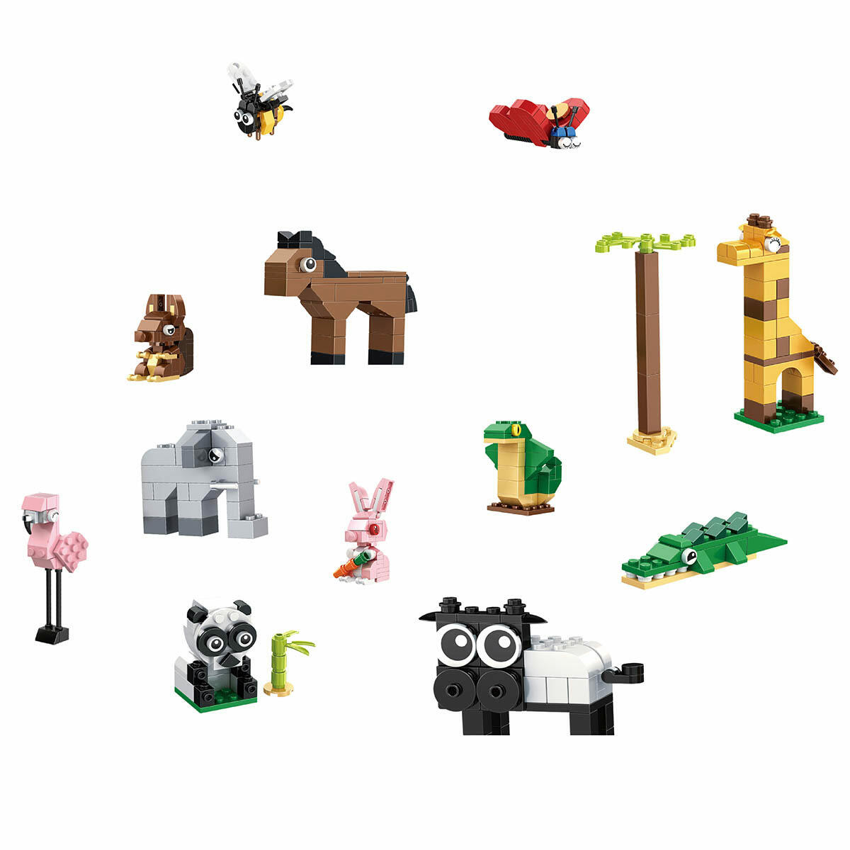 BLX Jungle Hayvanlar Alemi 505 Parça Yapım Seti | Hediye Kutulu İnteraktif Hayvan Figürleri | Eğitici Blok Oyuncak Seti