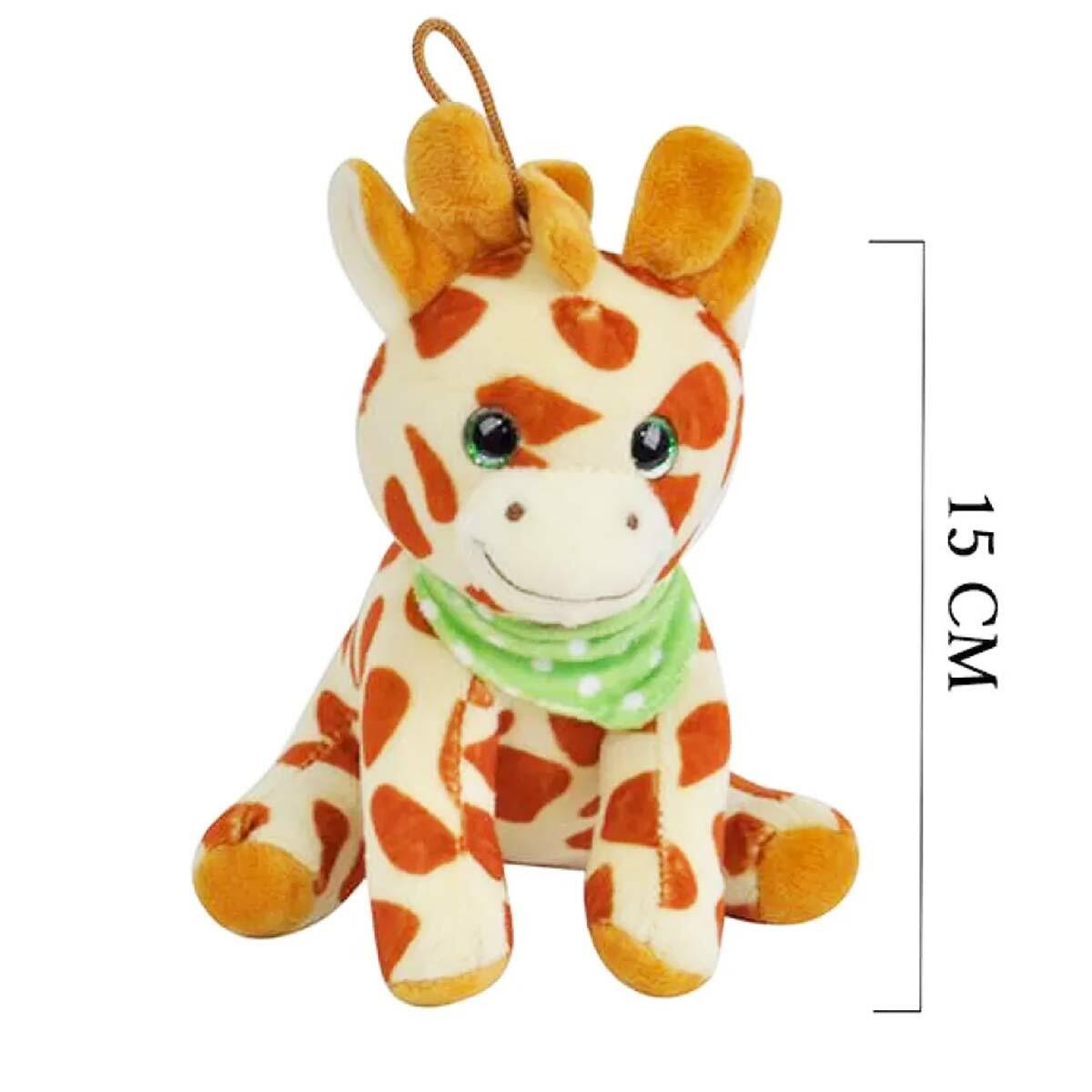 Kahverengi Pelüş Zürafa 15 cm | Welsoft Kumaş Ve Güvenli Dikiş | Sağlıklı Uyku Arkadaşı