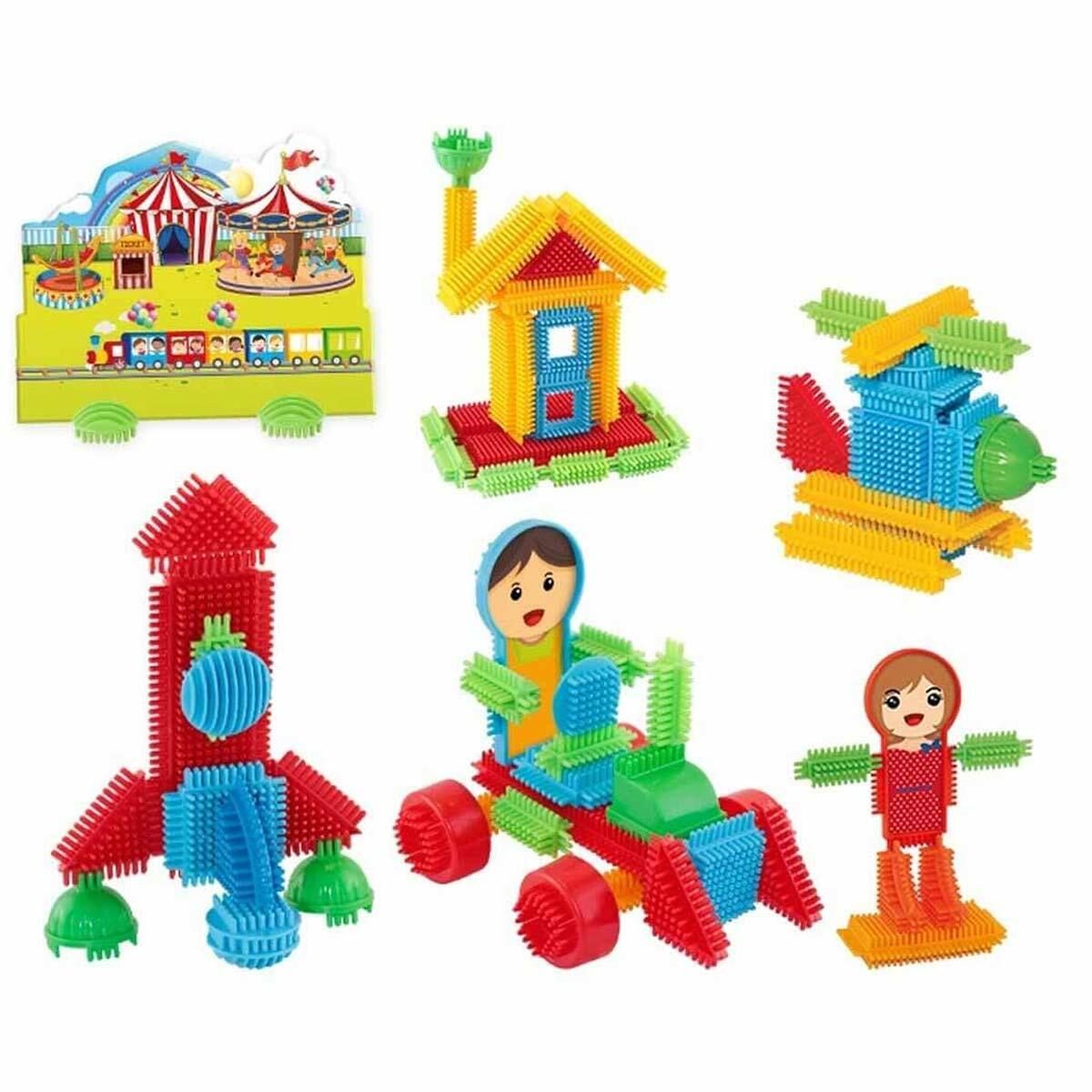 Kaktüs Blok 100 Parça | Eğitici İnşa Ve Yapım Seti | Renkli Birbirine Geçmeli Kaktüs Bloklar