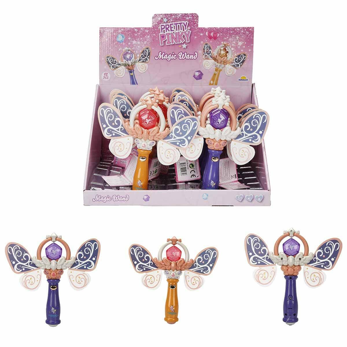 Sesli Ve Işıklı Kanatlı Sihirli Asa | Prenses Ve Peri Kostüm Aksesuarı | Feyza Oyuncak Sihir Serisi