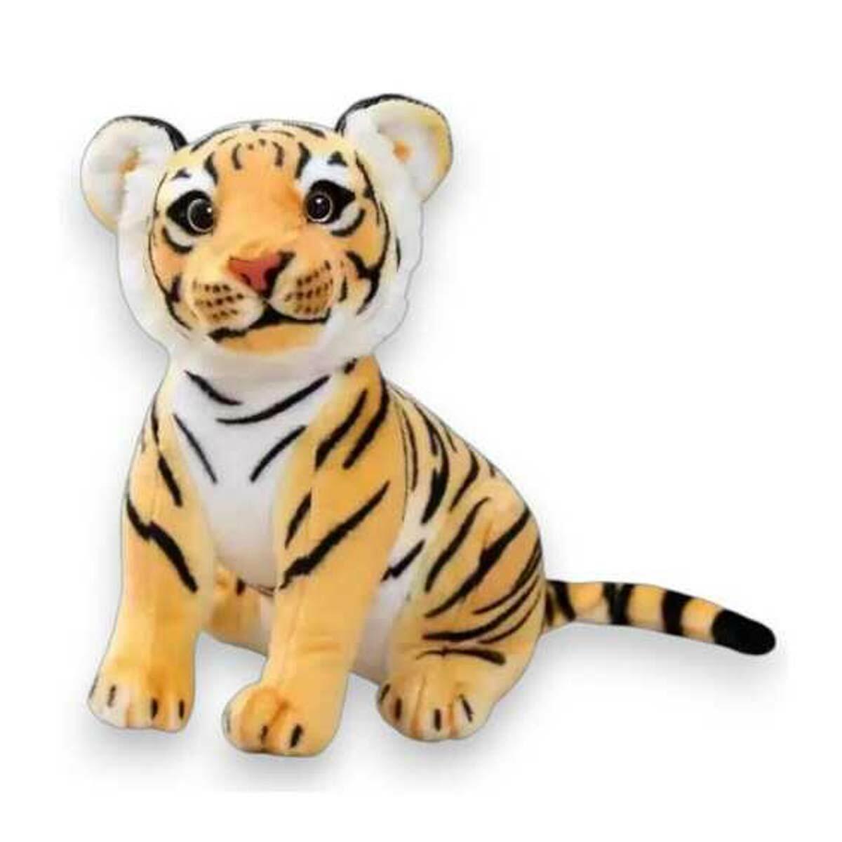 Kaplan Pelüş Oyuncak 20 CM | Welsoft Pofuduk Vahşi Doğa Dostu | Feyza Oyuncak Koleksiyon Serisi